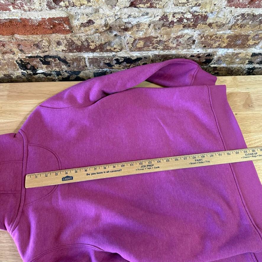 Carhartt Hoodie Womens Medium Pink Sweatshirt Casual Sleeve Spellout midweight