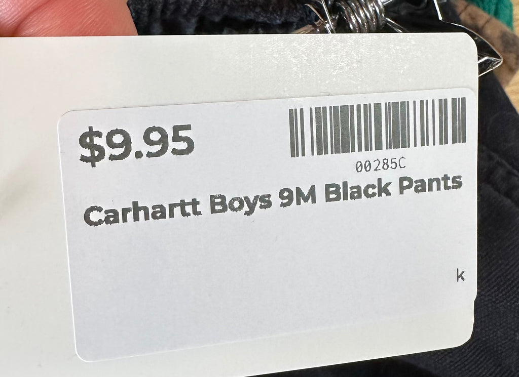 Carhartt Boys 9M Black Pants