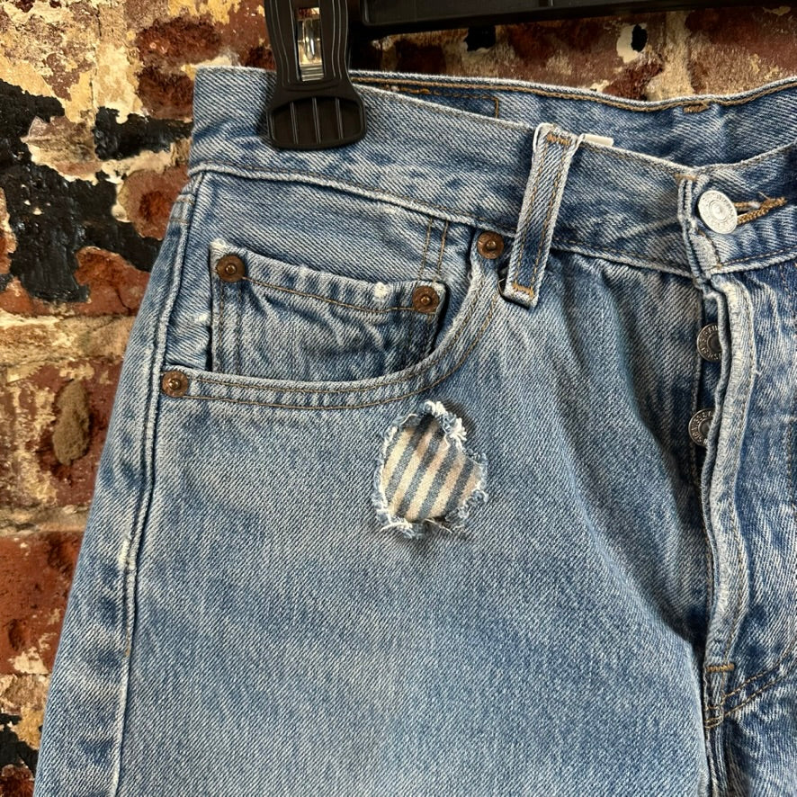 Levi's Cut Off Denim Jean Shorts Womens 28 Distressed