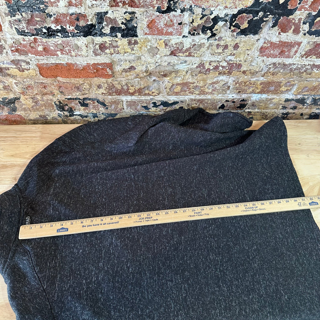 Red Head Pullover Sweater Mens 4XL Brown 1/4 Button Heathered Knit Fleece