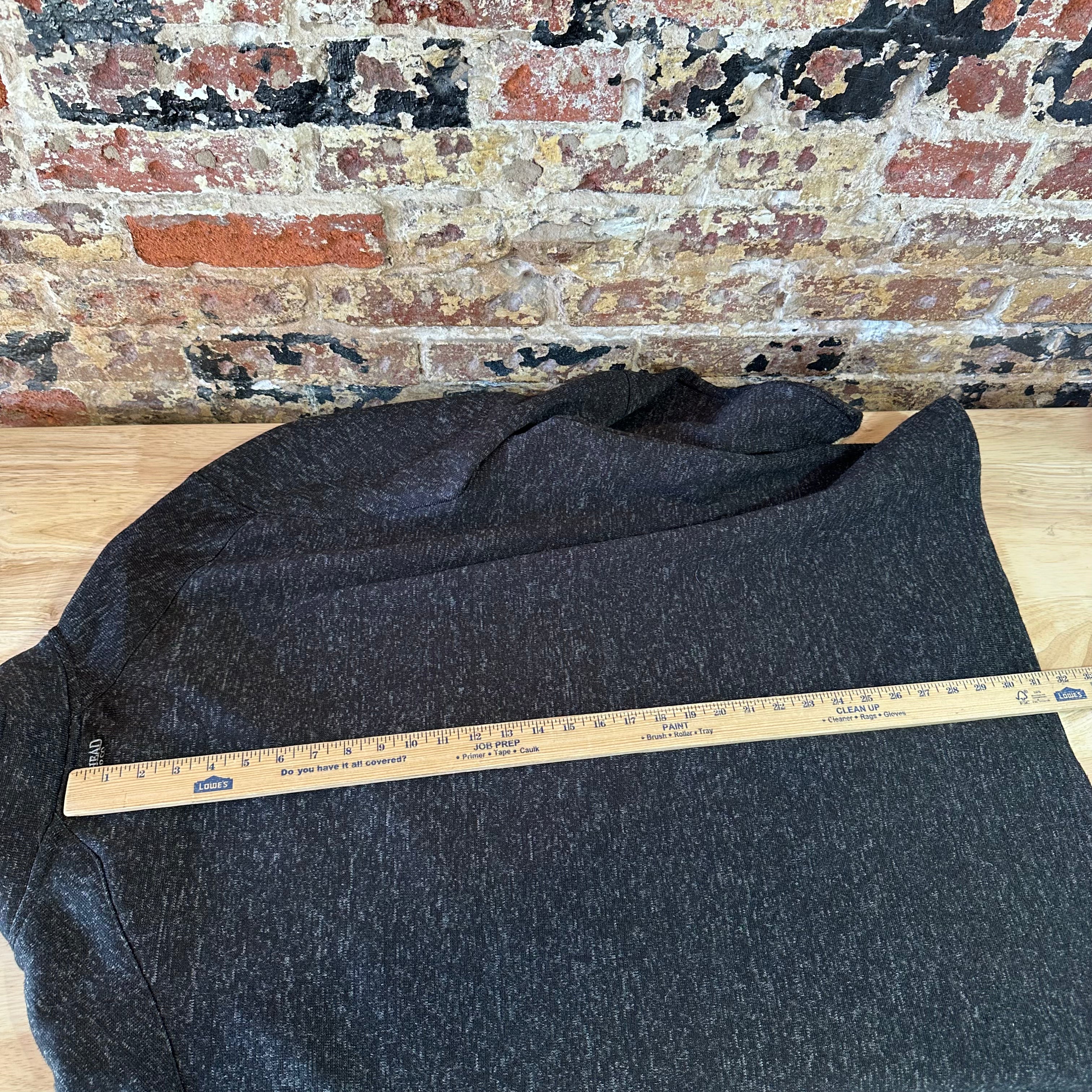 Red Head Pullover Sweater Mens 4XL Brown 1/4 Button Heathered Knit Fleece