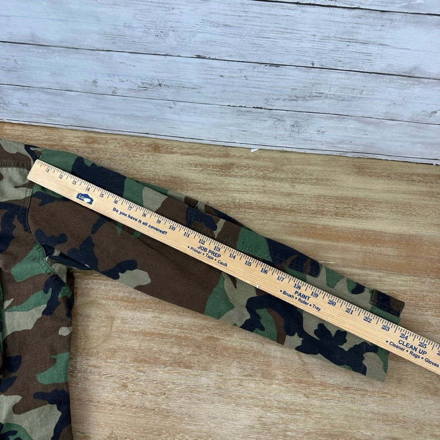 US Army Jacket Mens Medium Regular Woodland Combat Coat Shirt