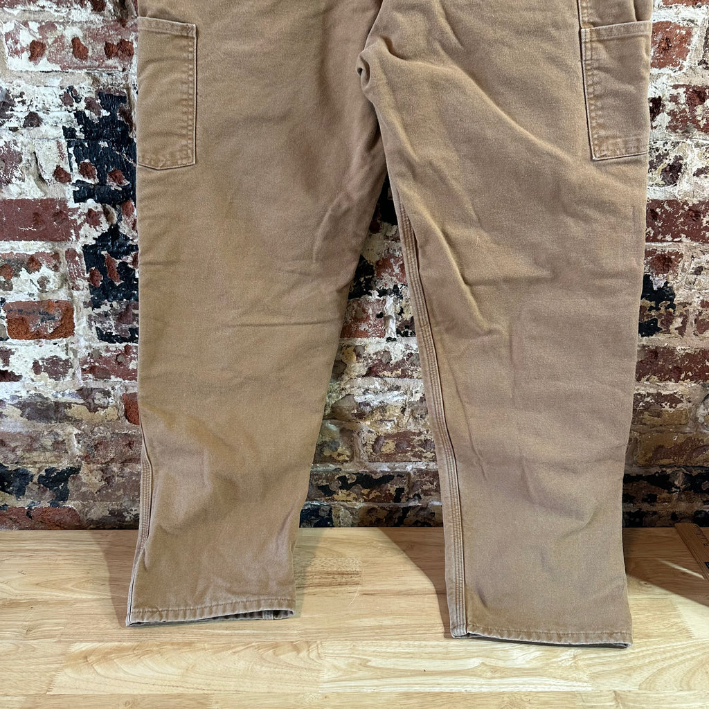 Carhartt Flannel Lined Brown Pants Mens 36x32