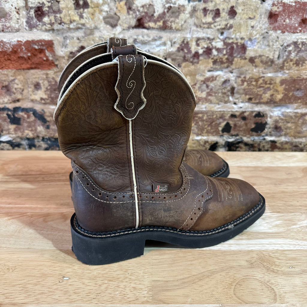 Justin Gypsy Womens Cowboy Boots Brown Size 6.5 B Mandra  