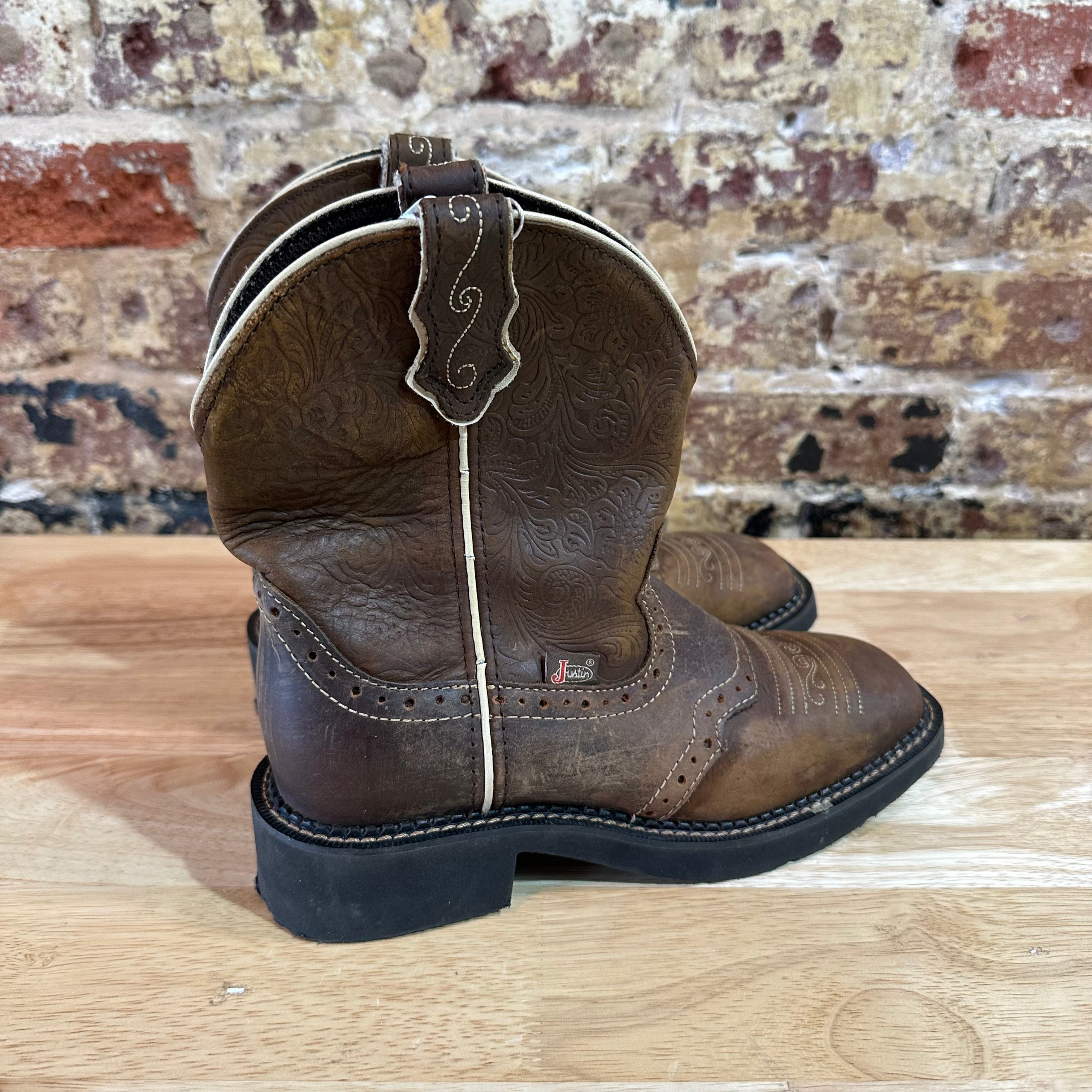 Justin Gypsy Womens Cowboy Boots Brown Size 6.5 B Mandra  