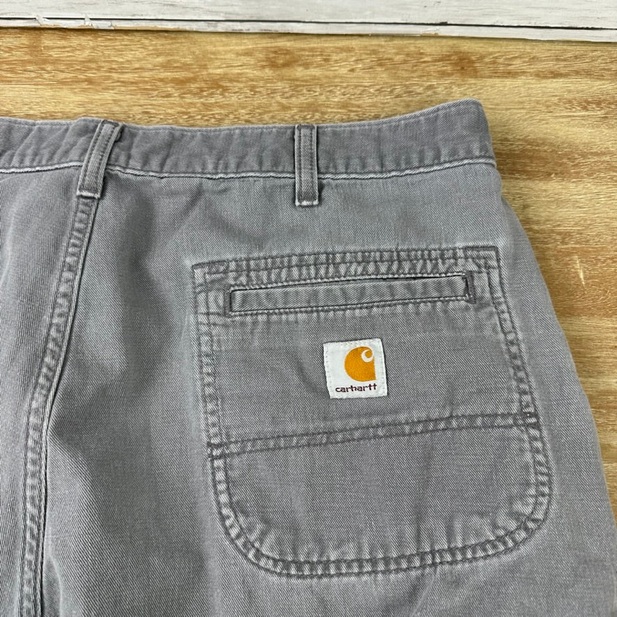 Carhartt B283 CHR Shorts Mens 38 Relaxed fit canvas Gray 9.5" ins Casual Utility
