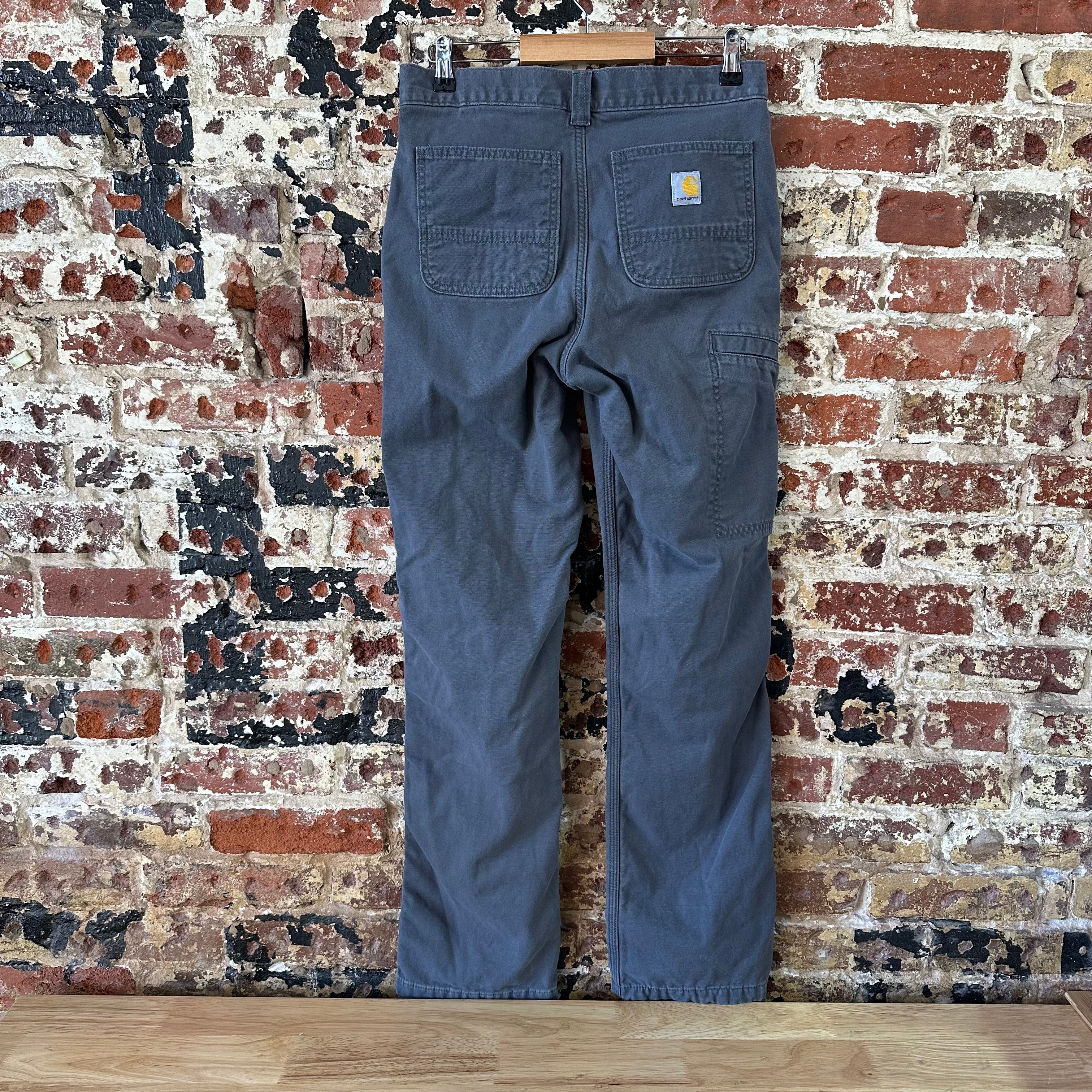 CARHARTT Men's fleece Lined Canvas Utility Pant 30x32 Gray