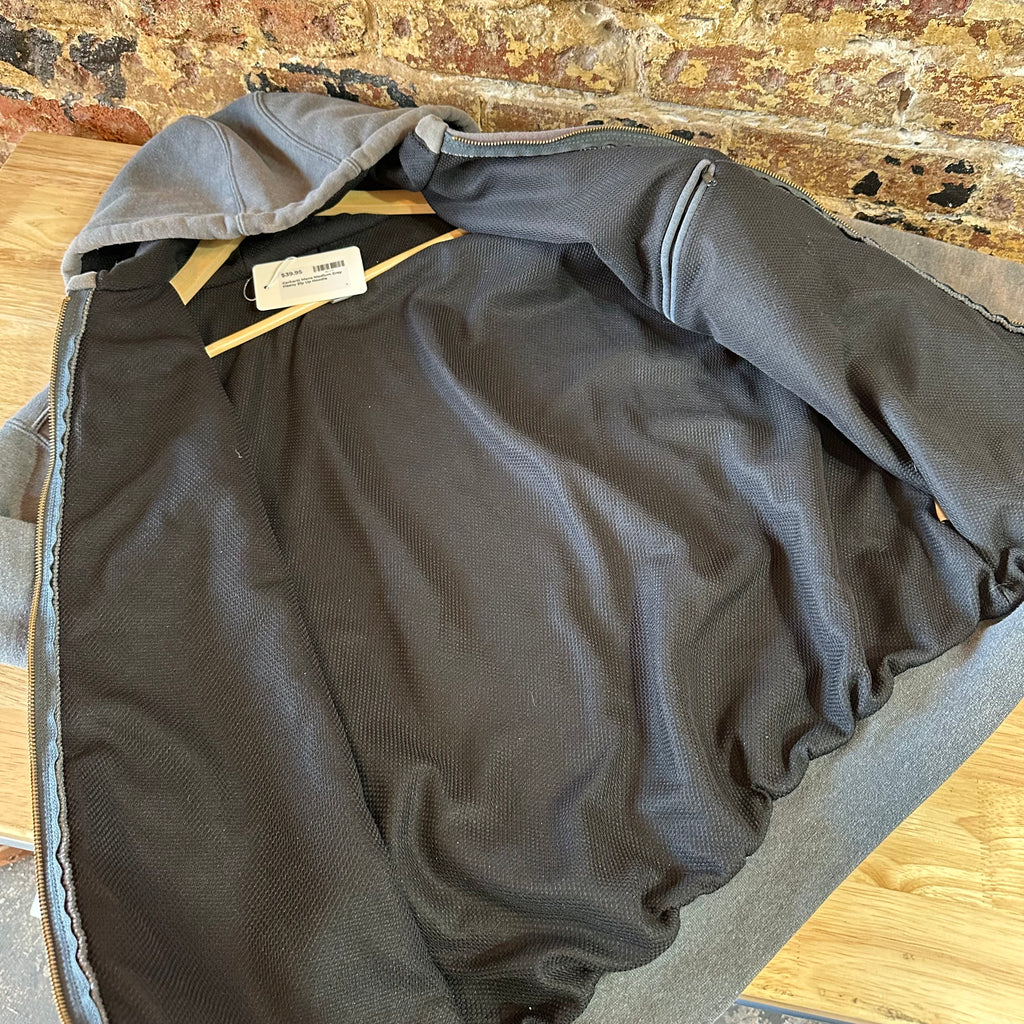 Carhartt J149 CHH Hoodie Full Zip Sweatshirt Gray Mens Size Medium Heavy Work