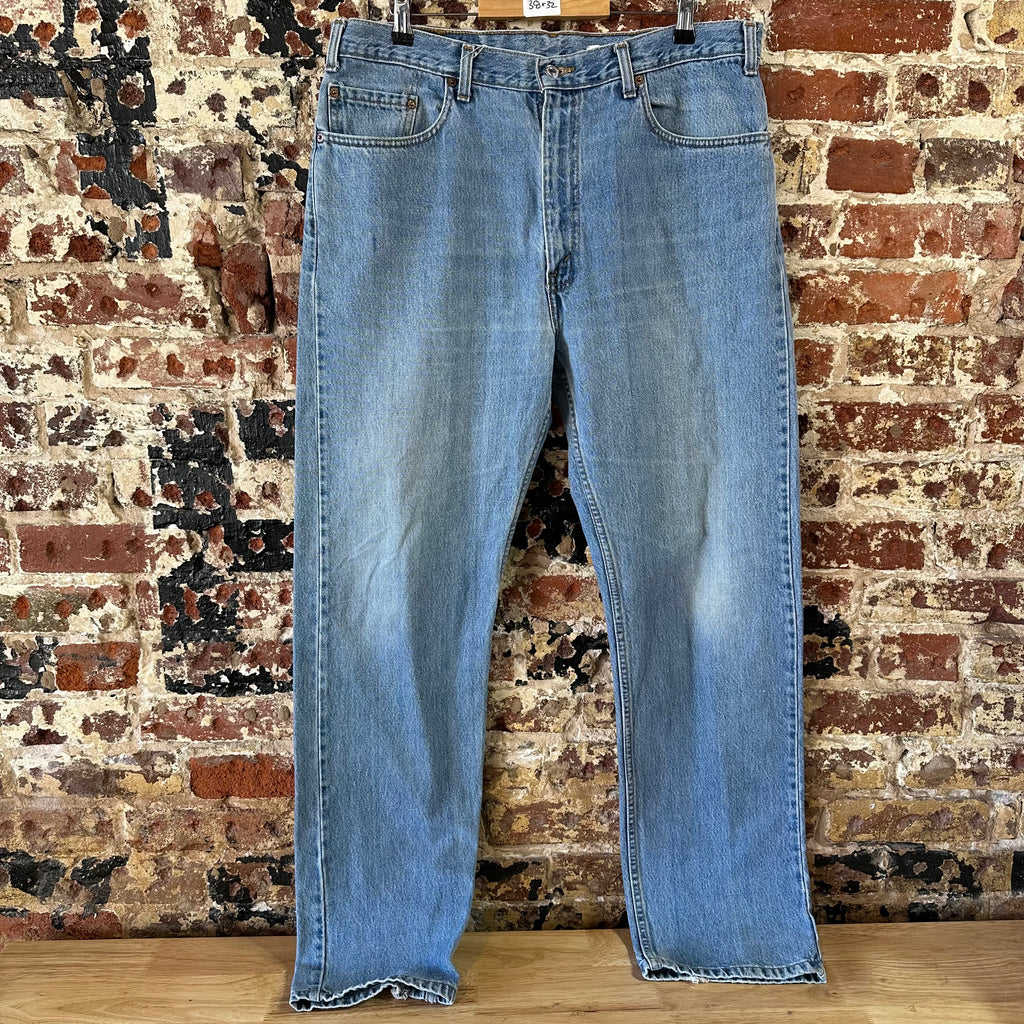 Vintage Levis 505 Jeans Mens 38x32 Regular Zip fly Blue denim Levi's 2001 y2k