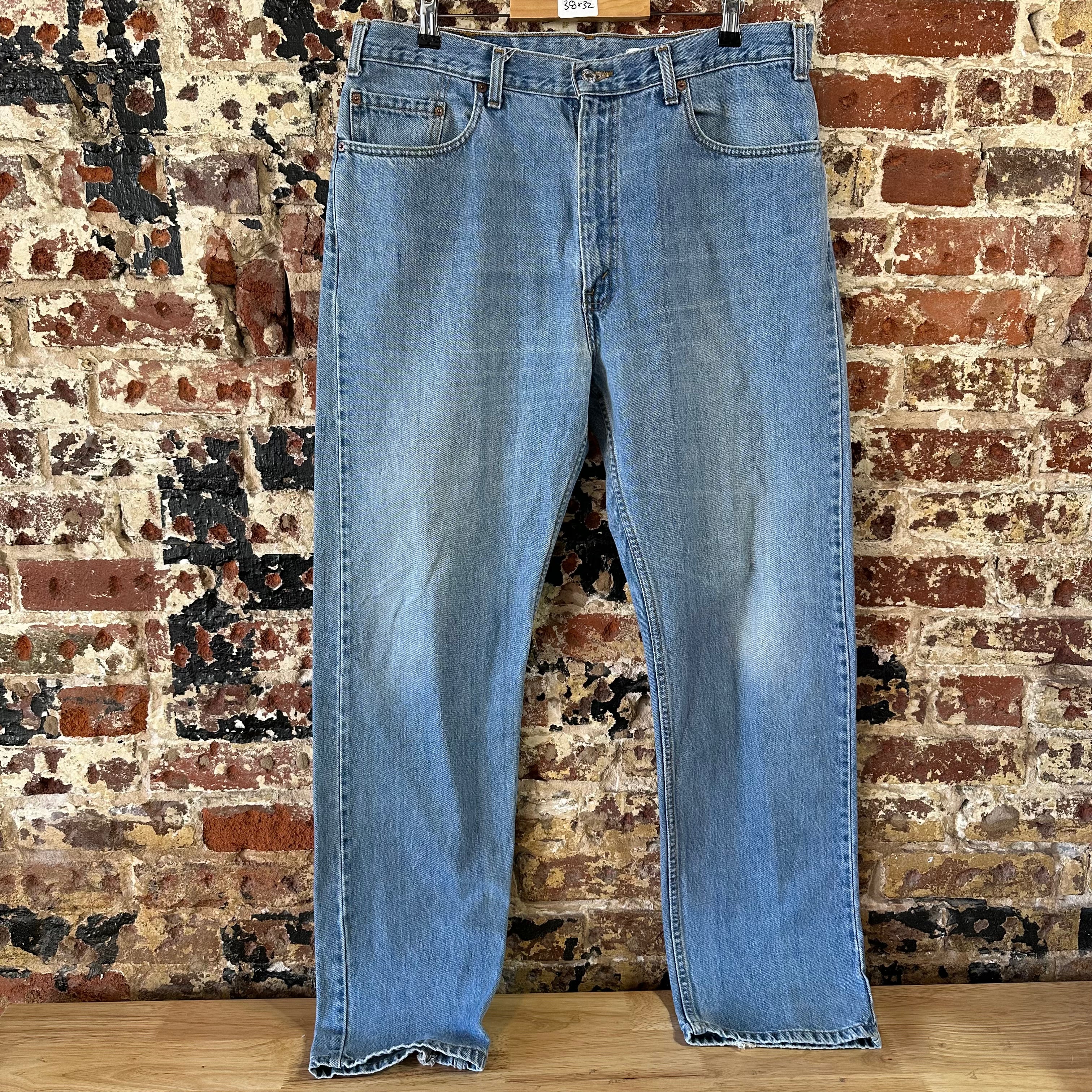 Vintage Levis 505 Jeans Mens 38x32 Regular Zip fly Blue denim Levi's 2001 y2k