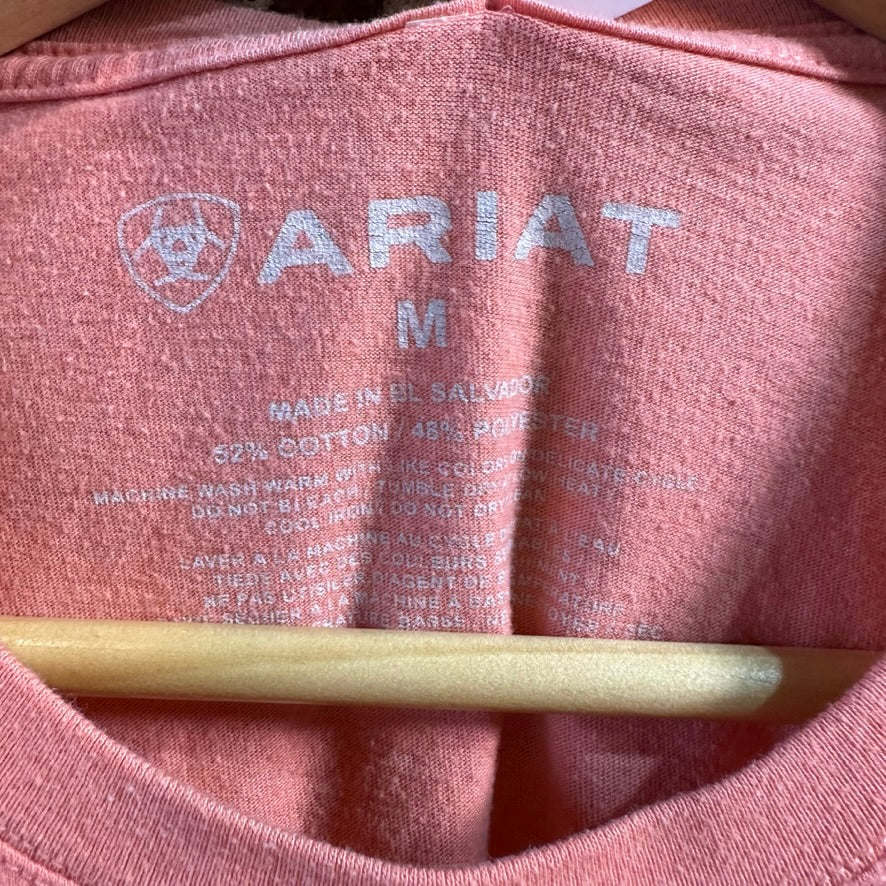 Ariat T Shirt Womens Medium Short Sleeve Southwestern Western Pink