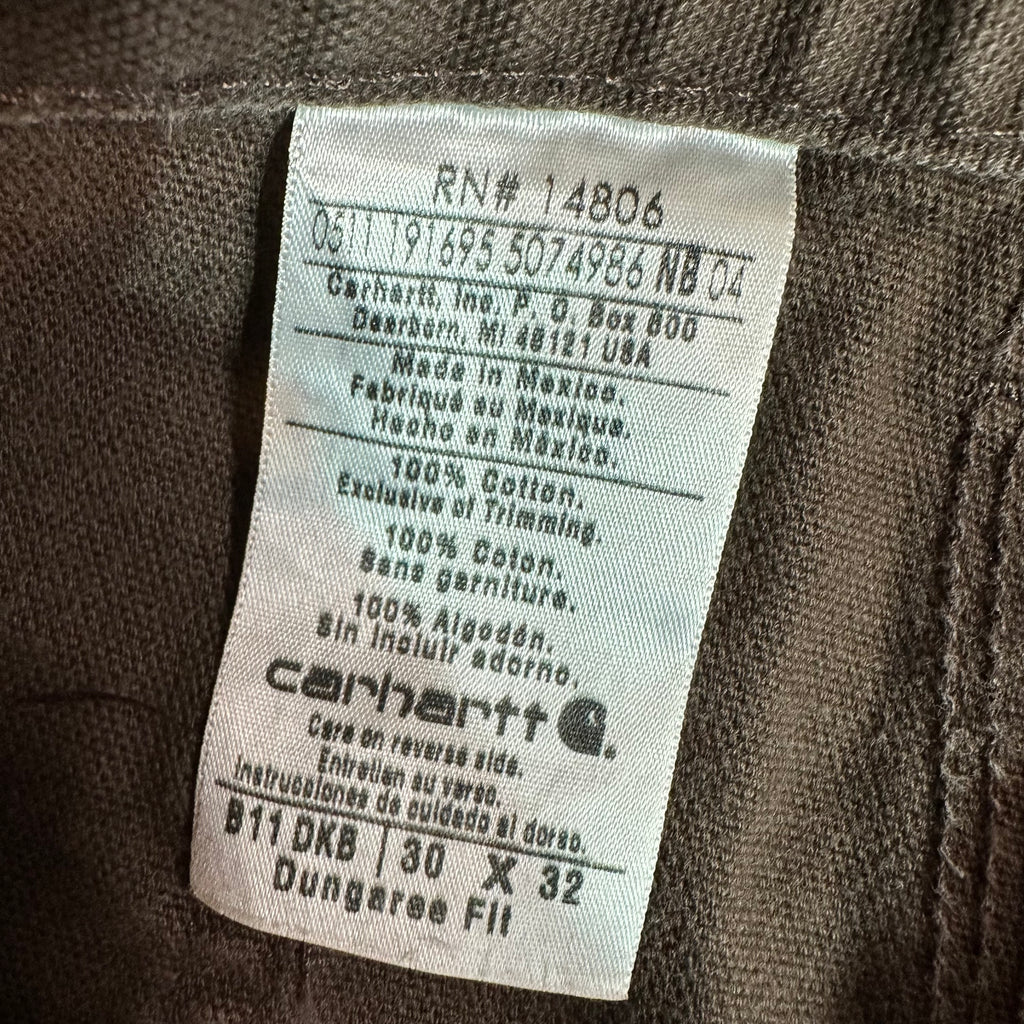 Carhartt Mens 30x32 Dark Brown Pants