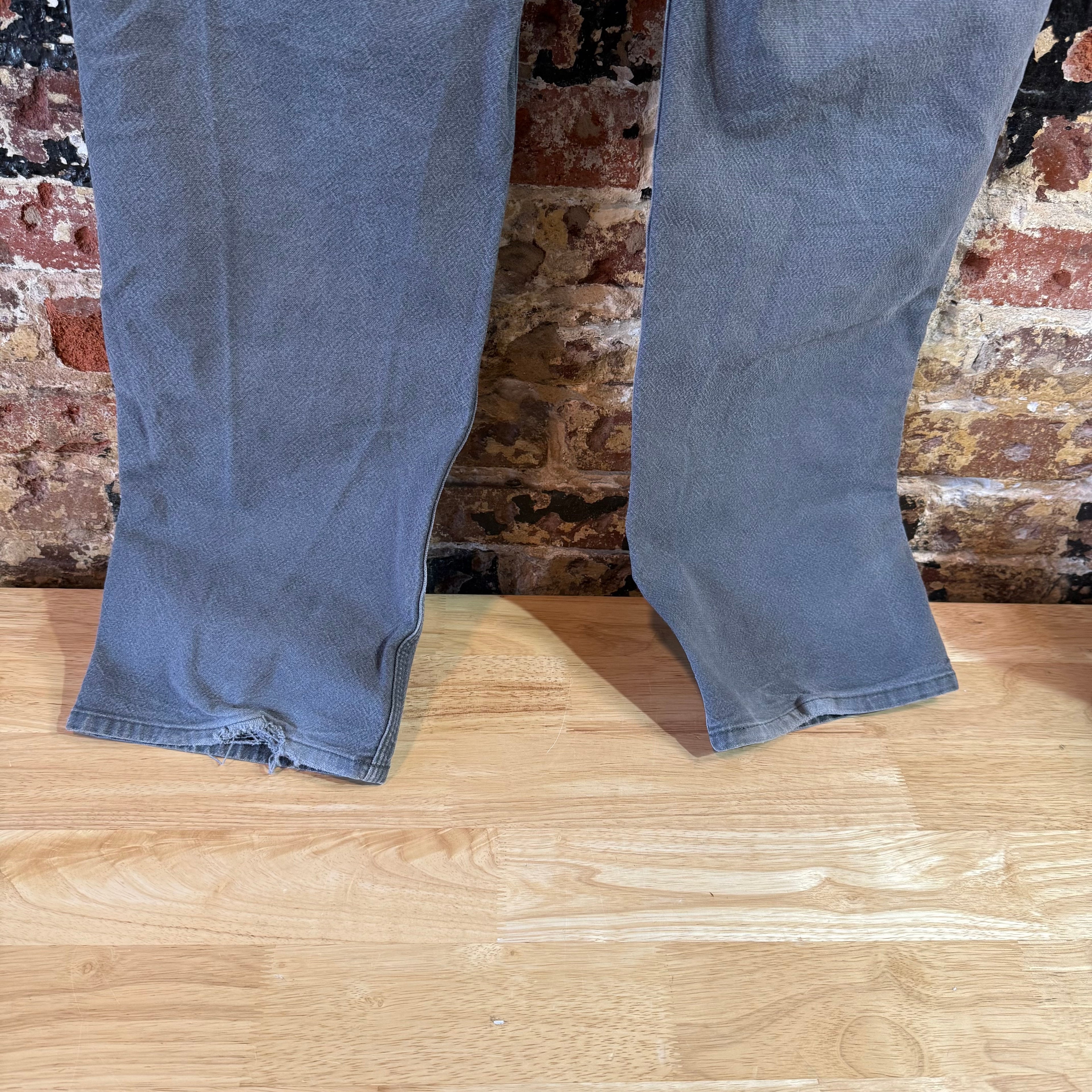 Carhartt Double Knee Gray Pants Mens 36x34