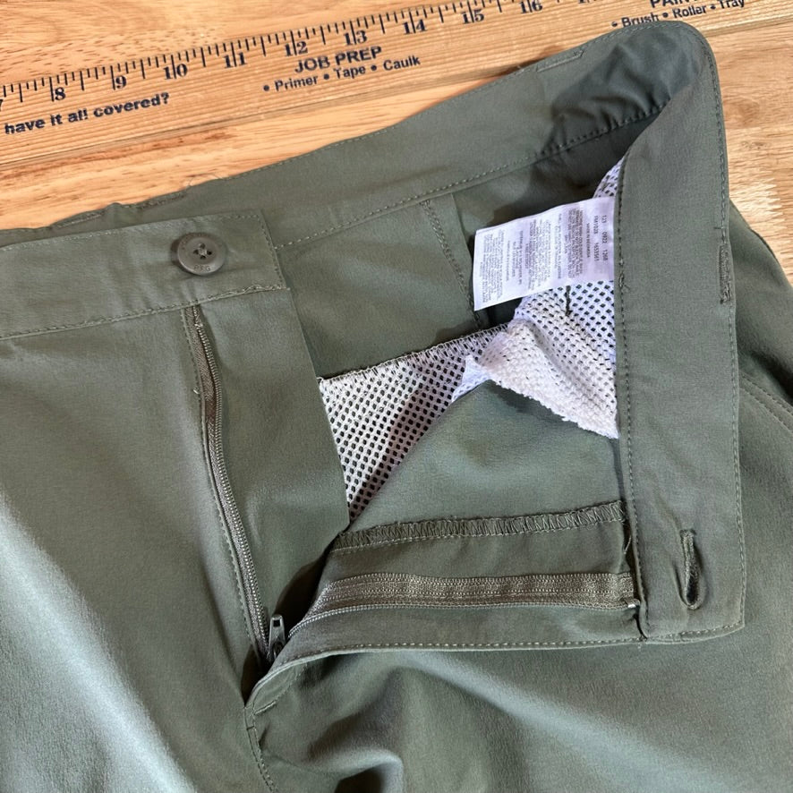 Columbia PFG Shorts Mens 34 Green Fishing Outdoor Hiking 9" inseam