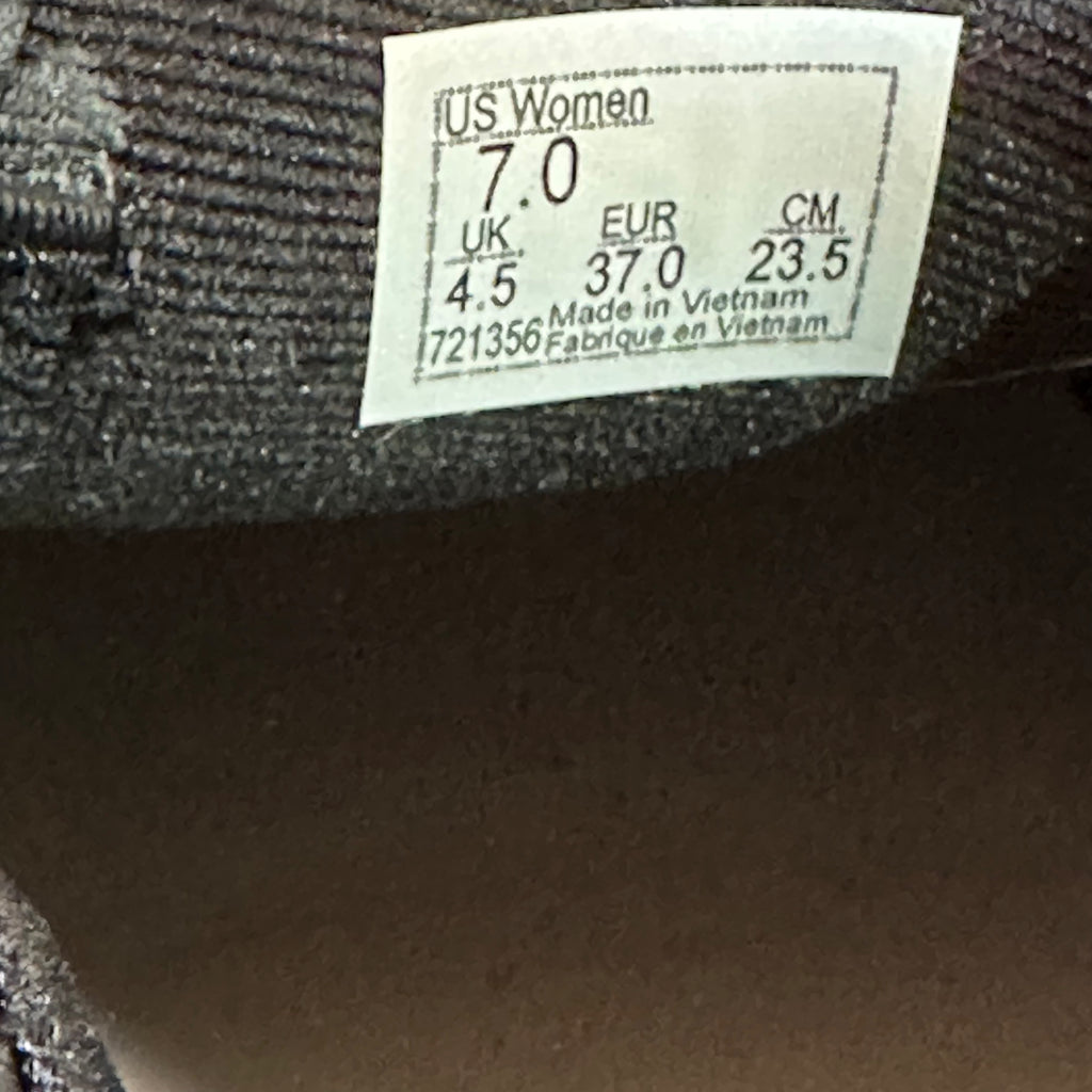 VANS Off The Wall Perf Leather Asher Black Slip On Skate Shoes Womens 7