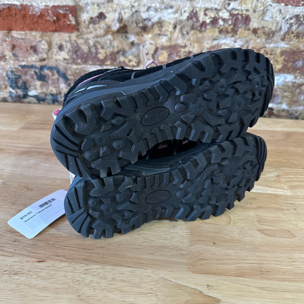 Black and Pink Womens 7 Hiking Boots