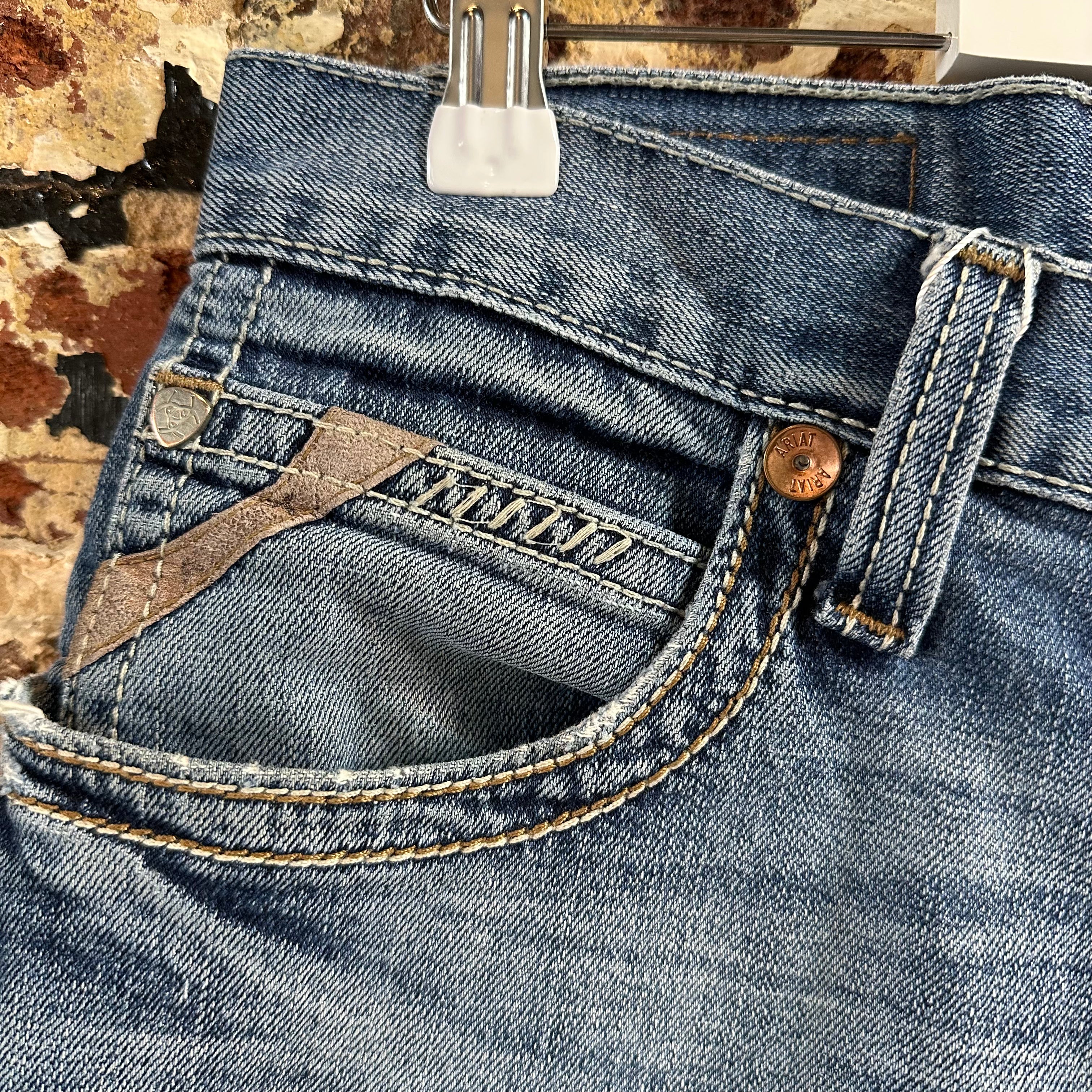 Ariat M5 Slim Straight Blue Jeans Men's 32x34 Western Cowboy