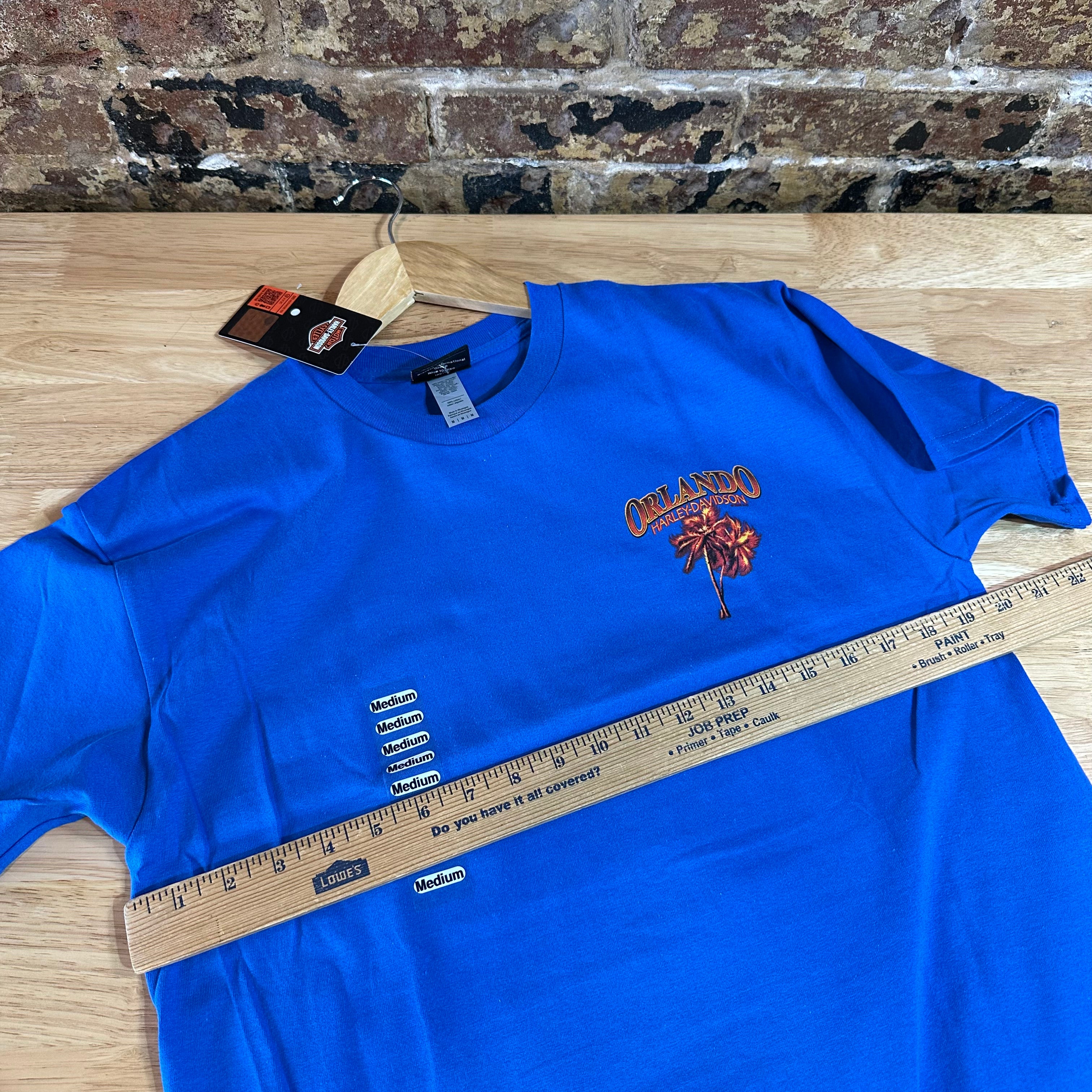 Harley Davidson Men's Medium Short Sleeve Blue T-Shirt