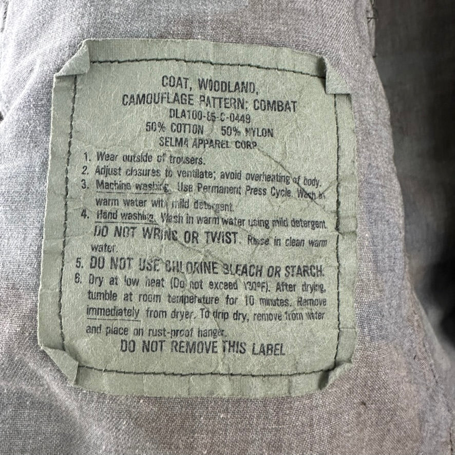 US Army Jacket Mens Medium Regular Woodland Combat Coat Shirt