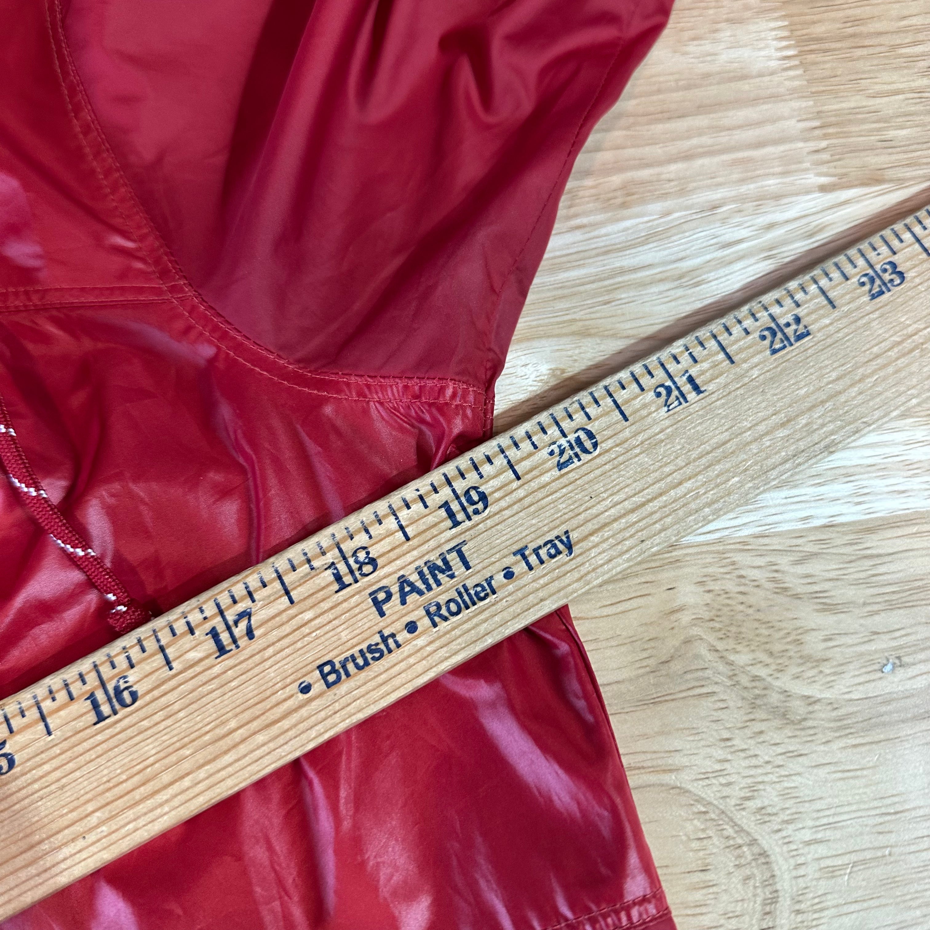 Columbia Windbreaker Women's Small Red Outdoor Rain Jacket Full Zip Hooded