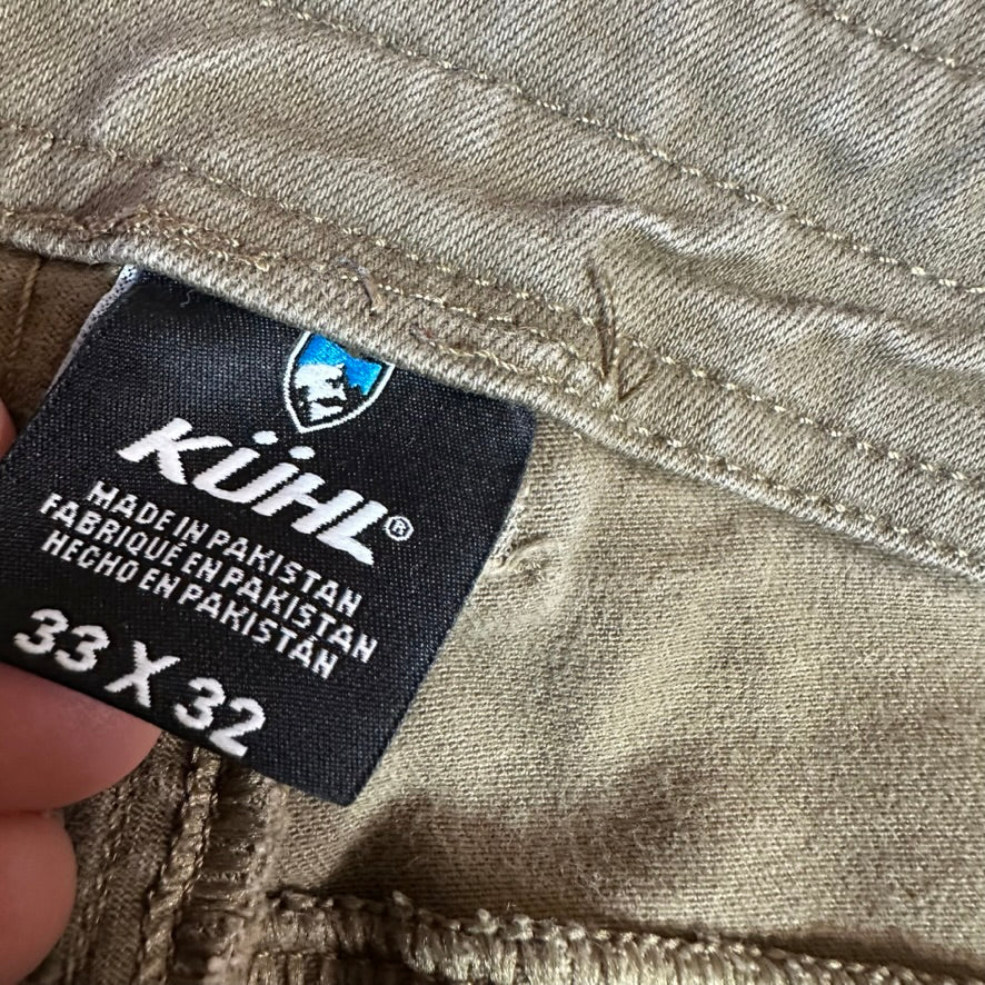 Kuhl Revolt Mens 33x32 Tan Pants
