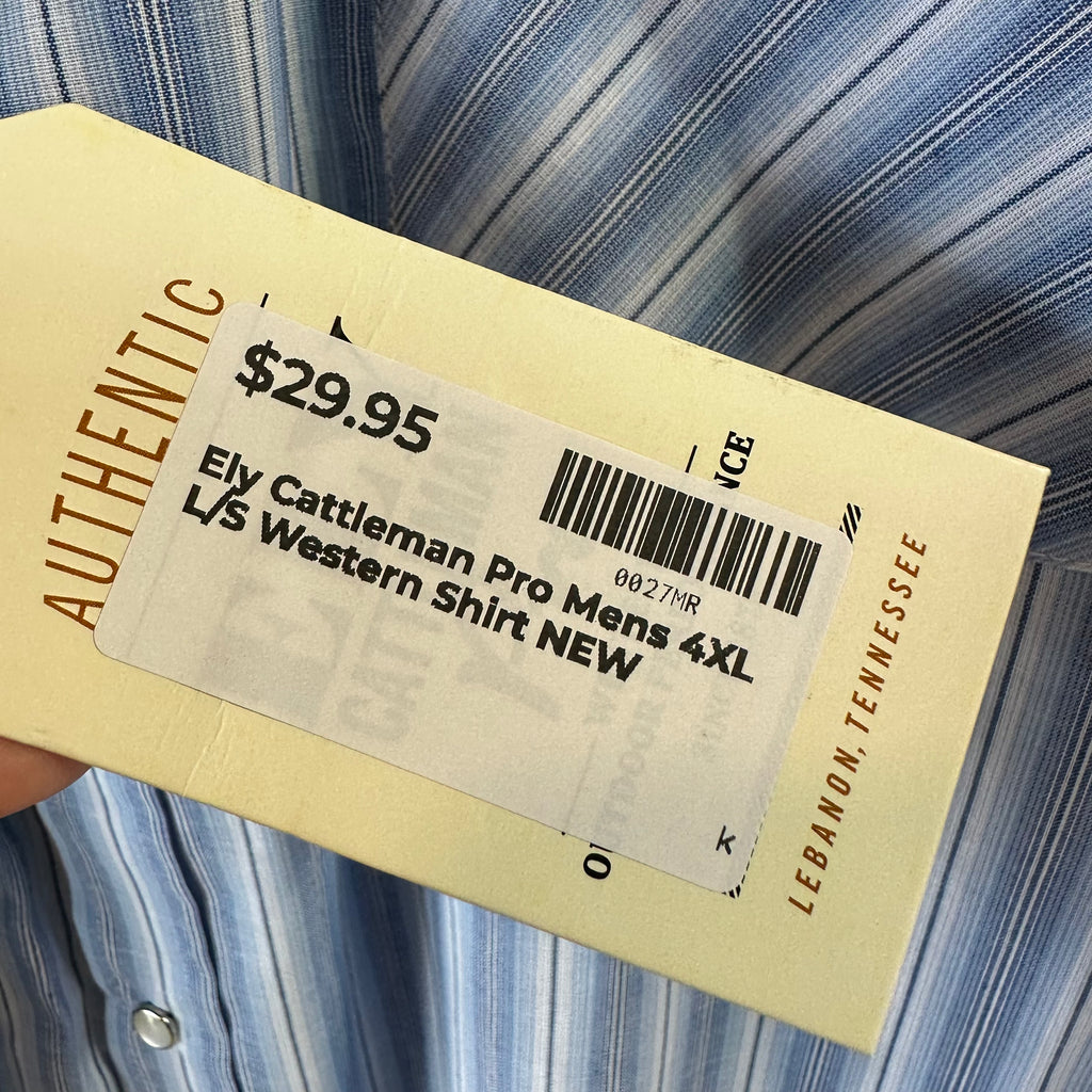 Ely Cattleman Mens 4XL Western Shirt NEW