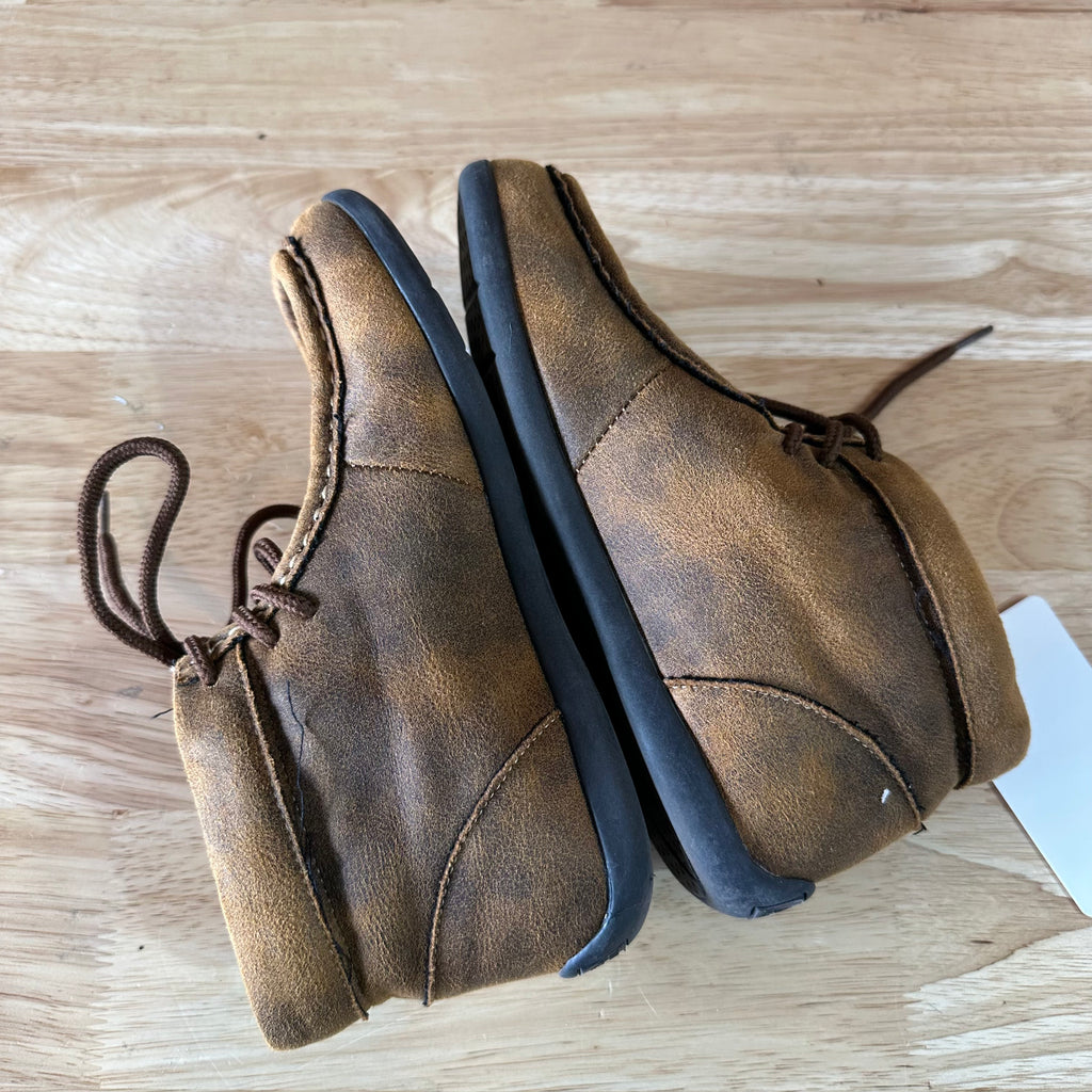 Dbl Barrell Toddler Boys Kids Sz 1 Carson Brown Leather Shoes