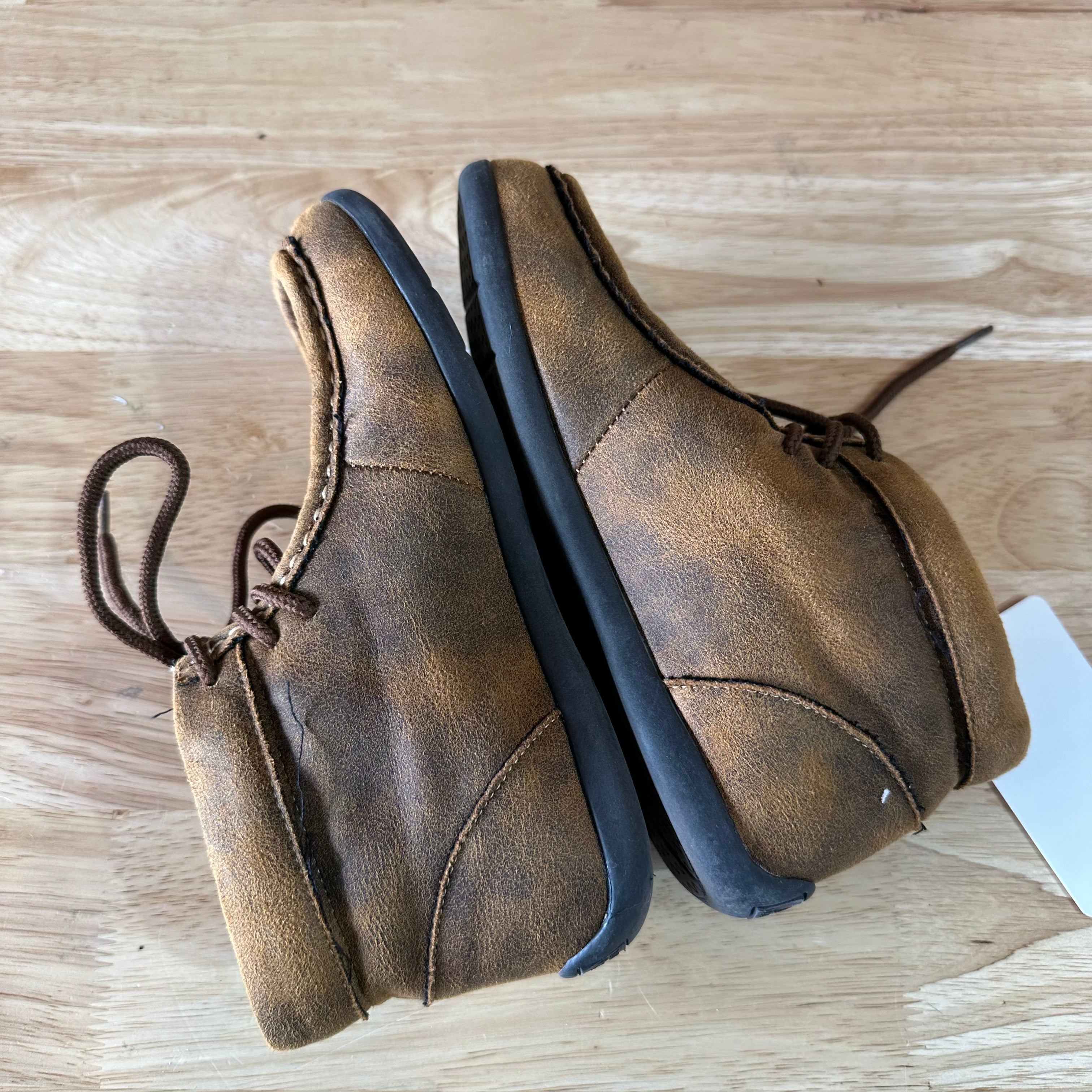 Dbl Barrell Toddler Boys Kids Sz 1 Carson Brown Leather Shoes