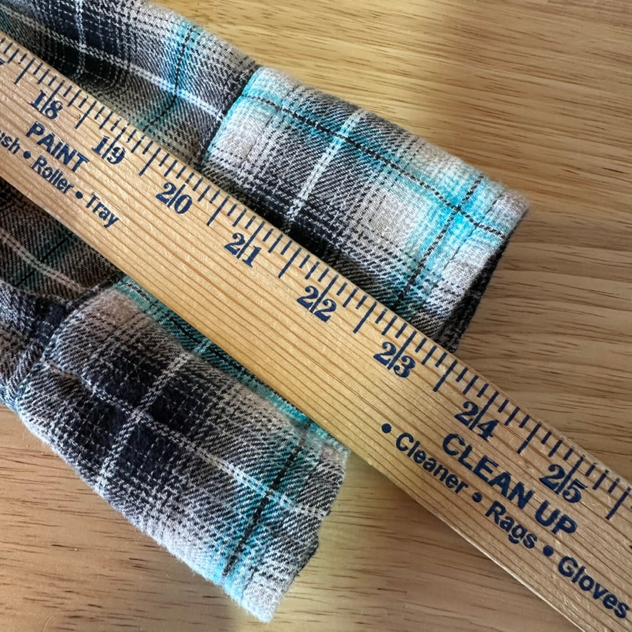 Wrangler Wrancher Flannel Shirt Mens XL Pearl Snap Button Long Sleeve Plaid
