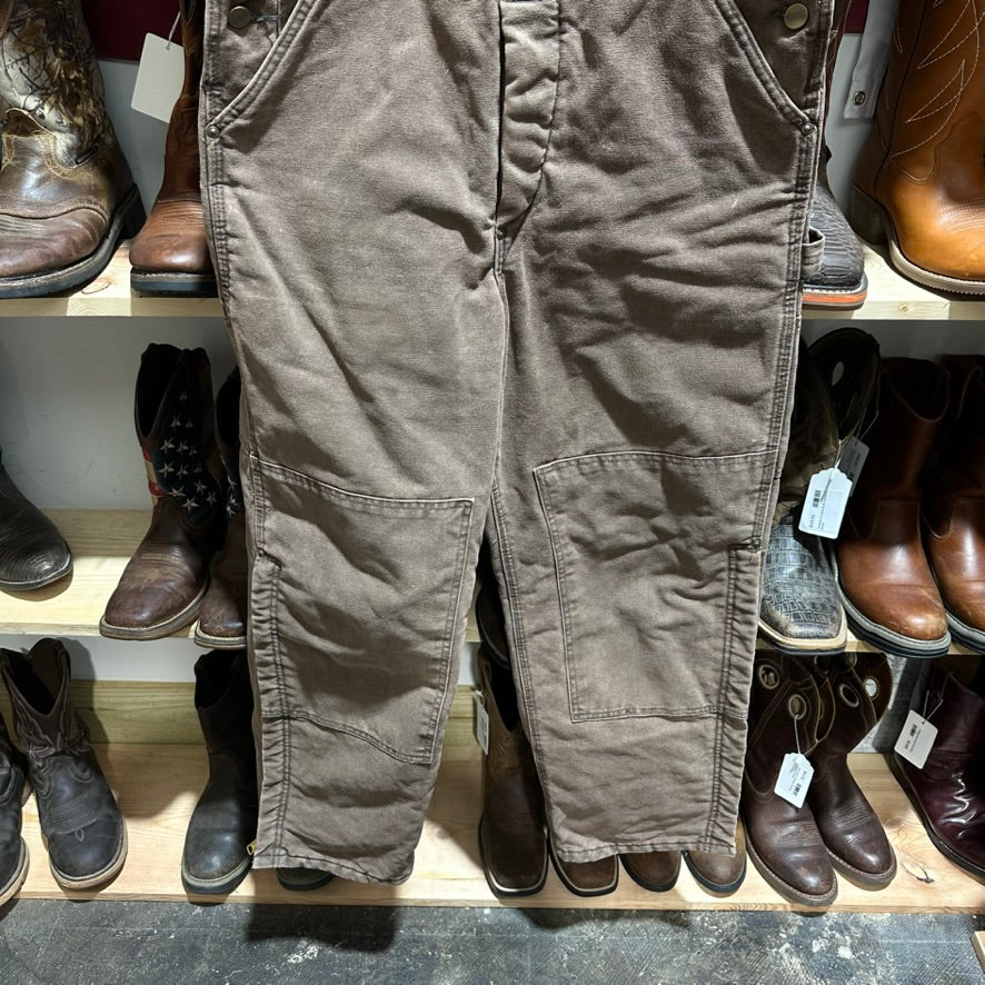 VTG Carhartt R27 CHT Mens 34x30 Brown Bibs