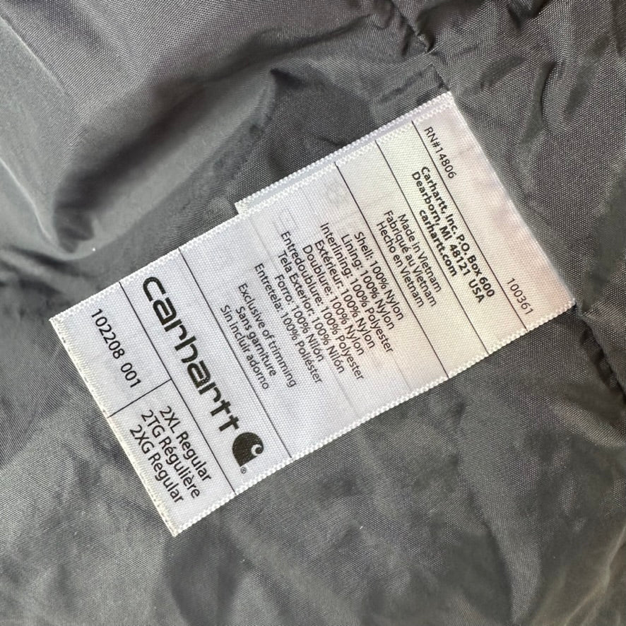 Carhartt Jacket Mens 2XL Puffer Rain Defender Insulated Lightweight Black