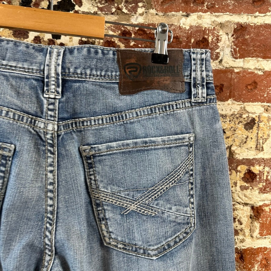 Rock & Roll Mens 33x34 Blue Jeans