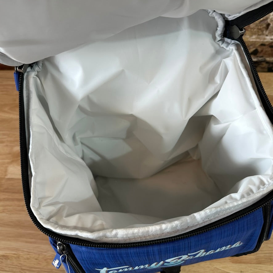 TOMMY BAHAMA Zip Cooler Bag Insulated Backpack Deep Freeze Blue
