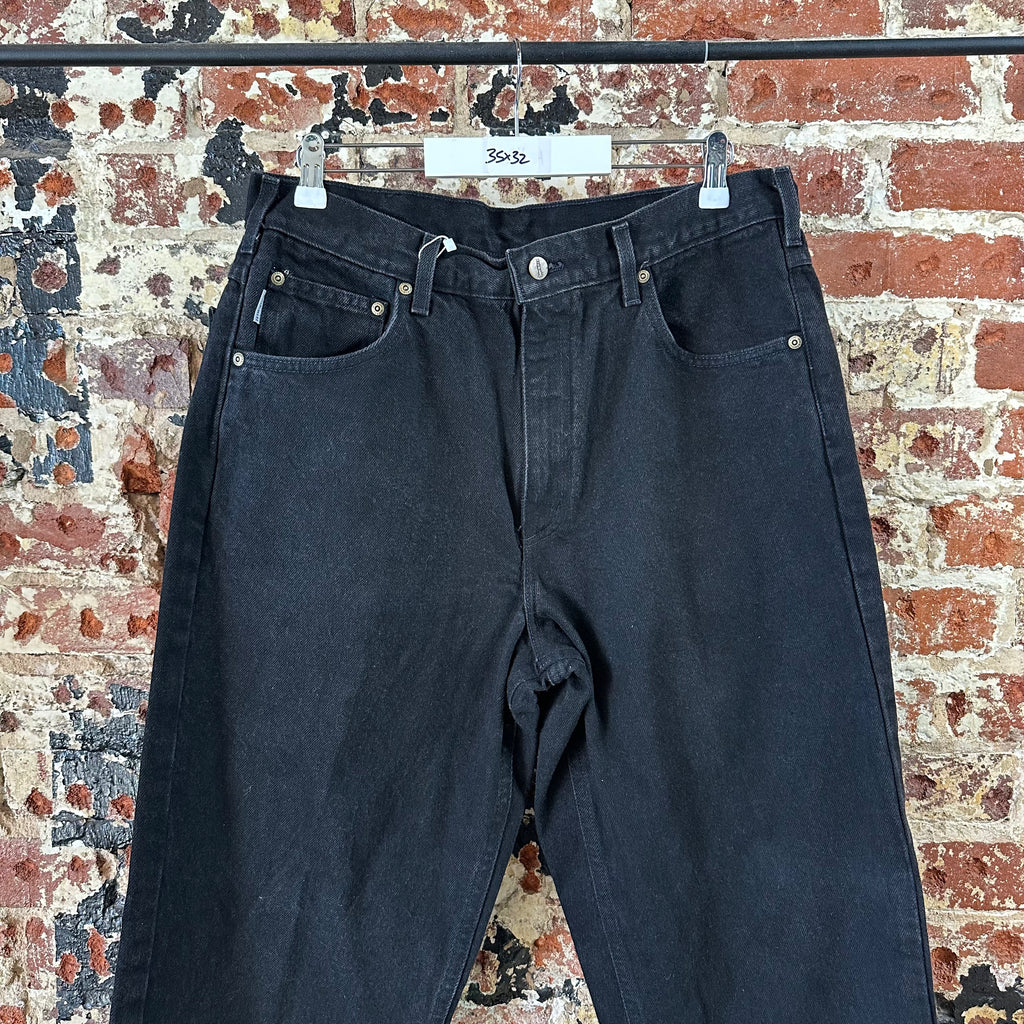 VTG Carhartt B17 Black Jeans Mens 35x32