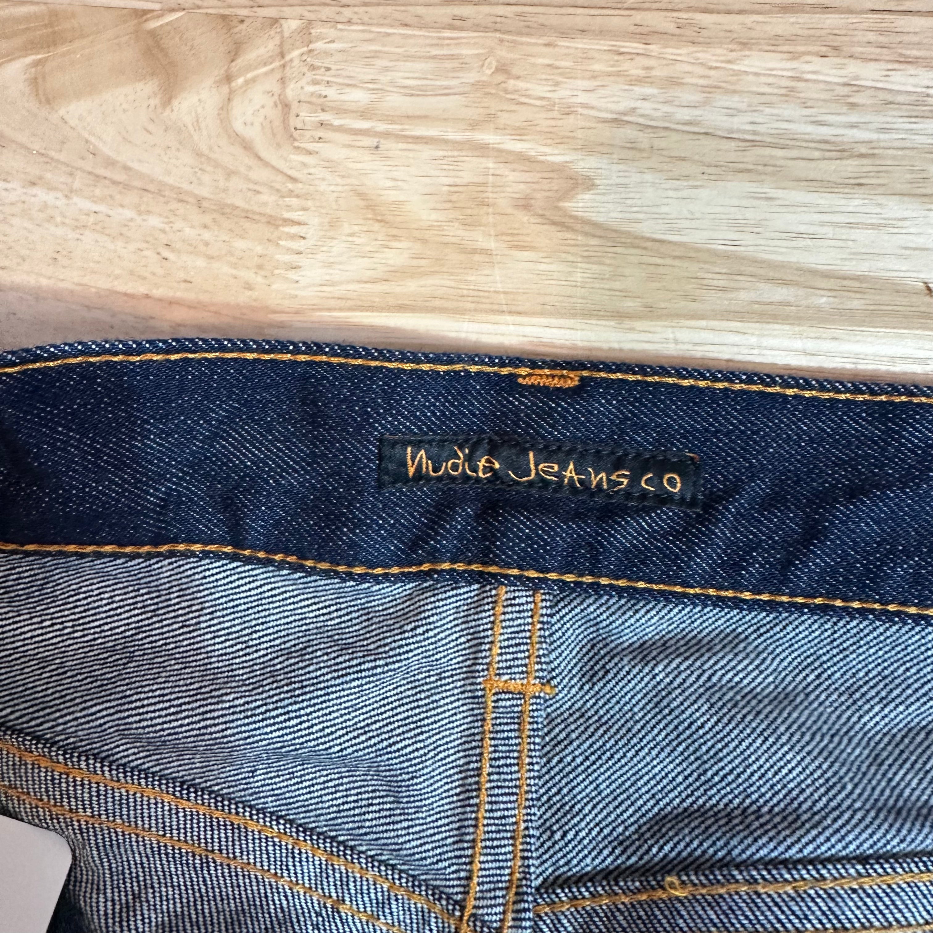 Nudie Mens 34x30 Blue Jeans