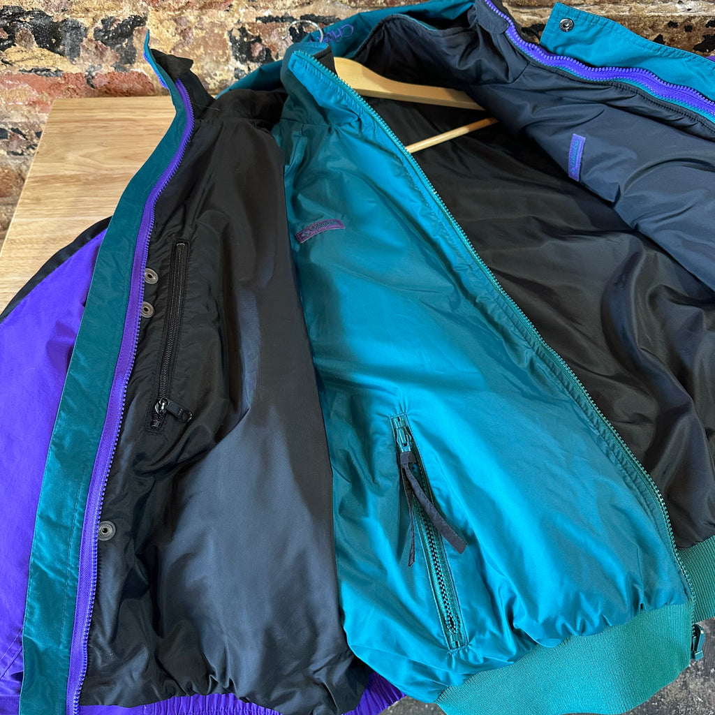 COLUMBIA 2 in 1 Jacket Mens XL Winter Purple Black Criterion Full Zip