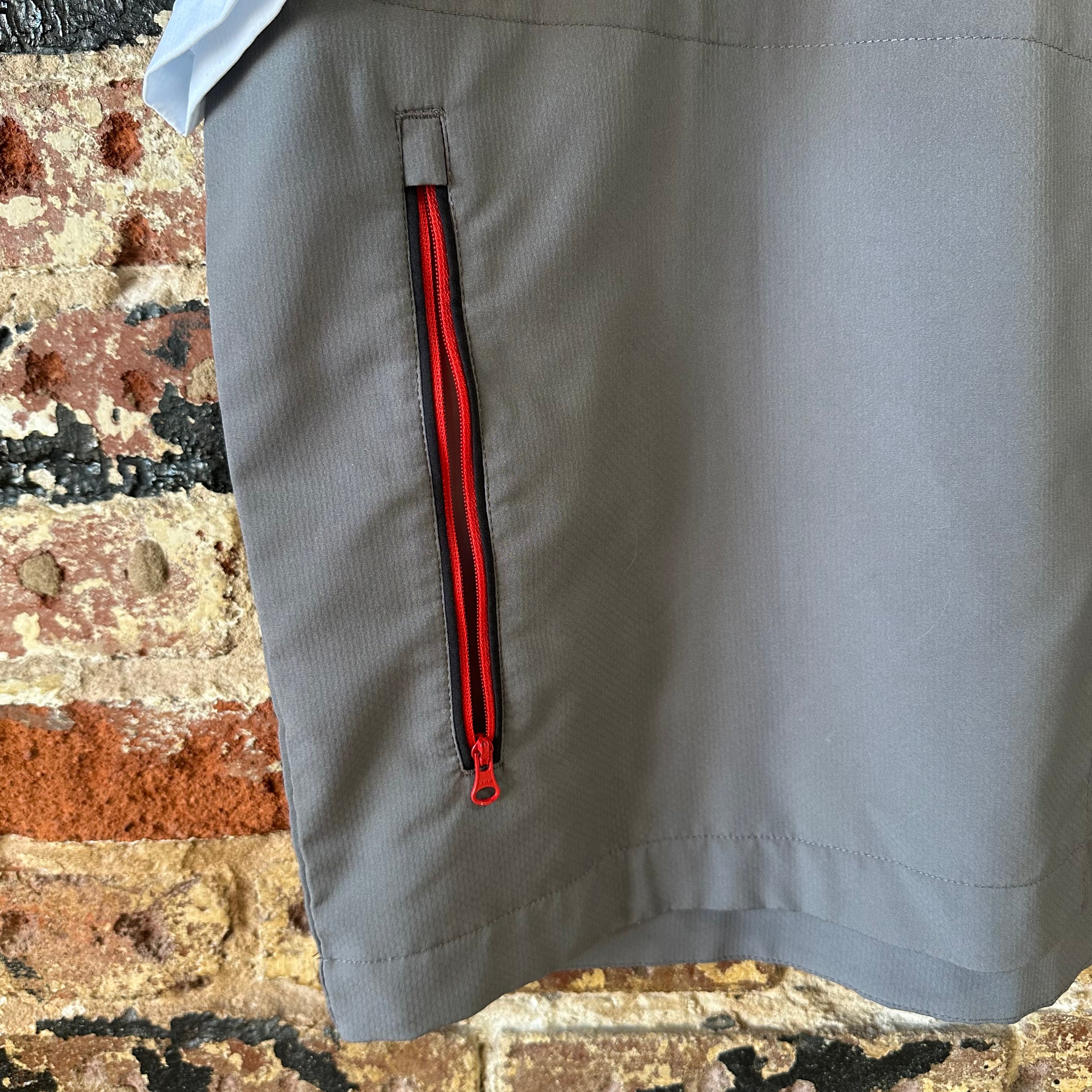 FootJoy Golf Jacket Mens Large Gray Short Sleeve 1/4 Zip Colorblock Windbreaker