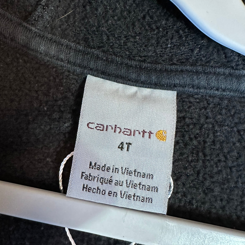 Carhartt Zip Up Black Hoodie Toddler Boys 4T