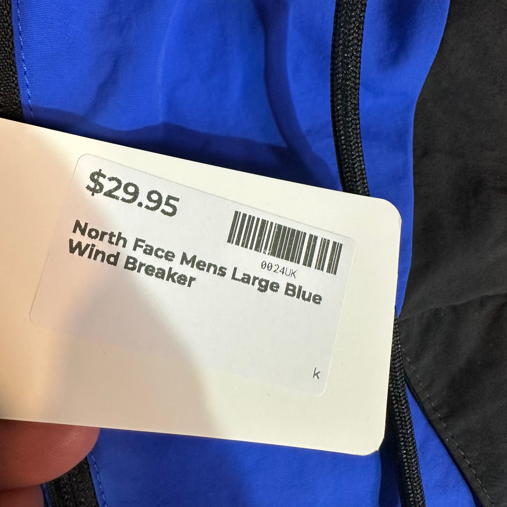 The North Face Jacket Mens Large Blue Windwall Outdoors Hiking Full Zip