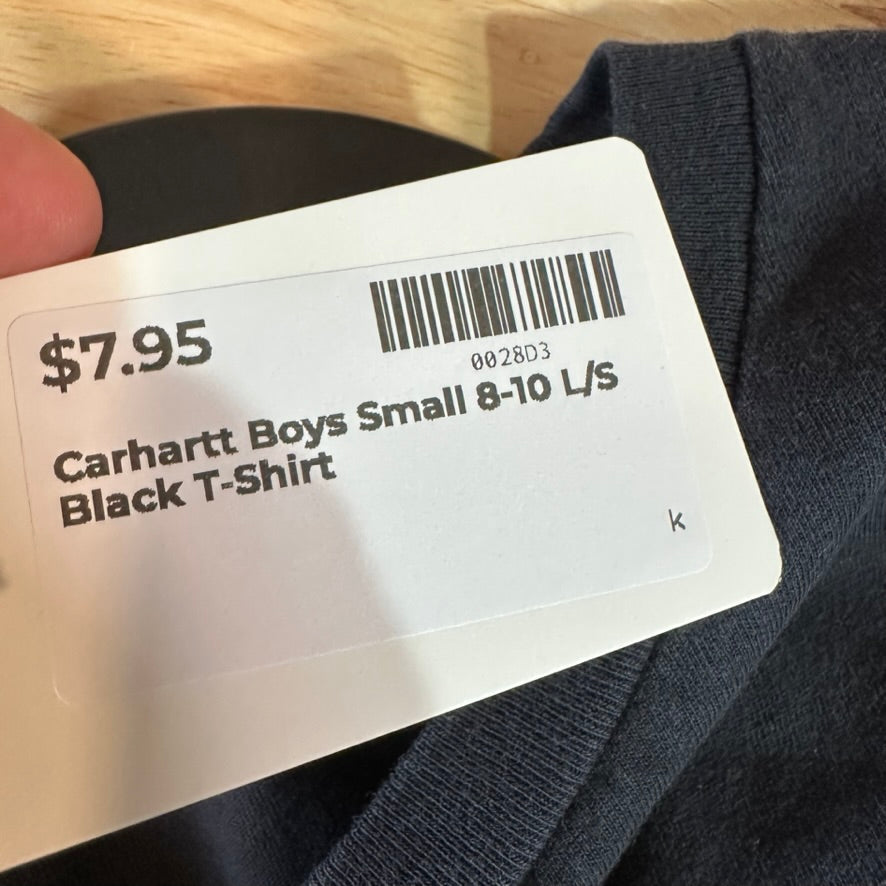 Carhartt Long Sleeve Black T-Shirt Boys Small