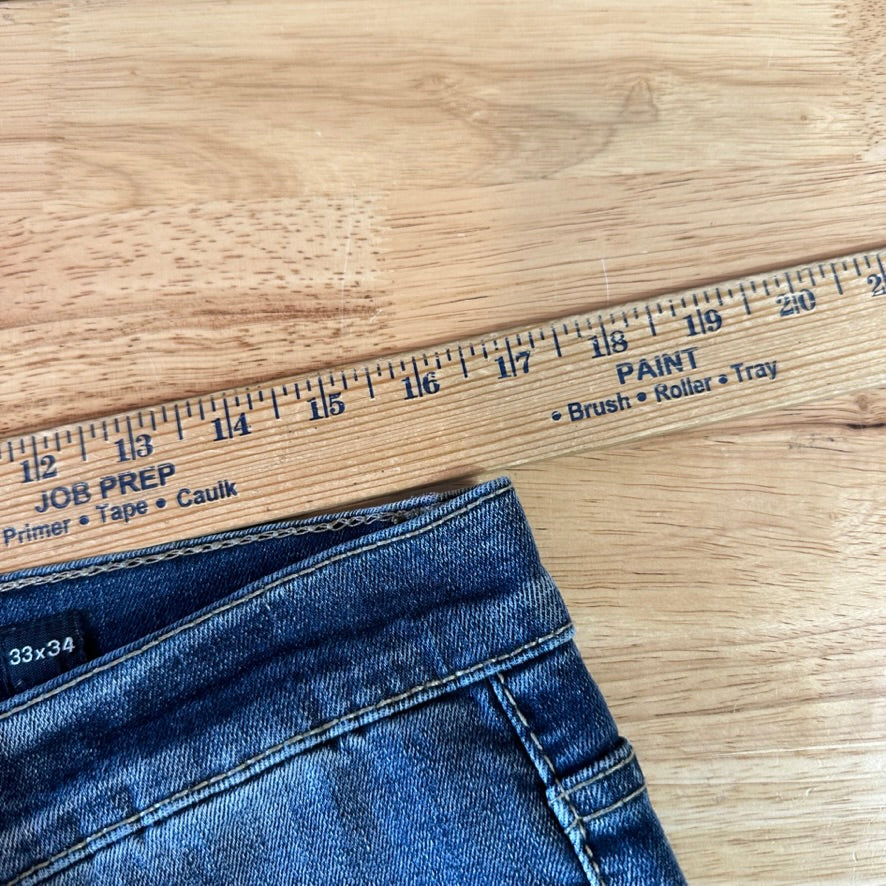 BKE Jake Mens 33x34 Blue Jeans