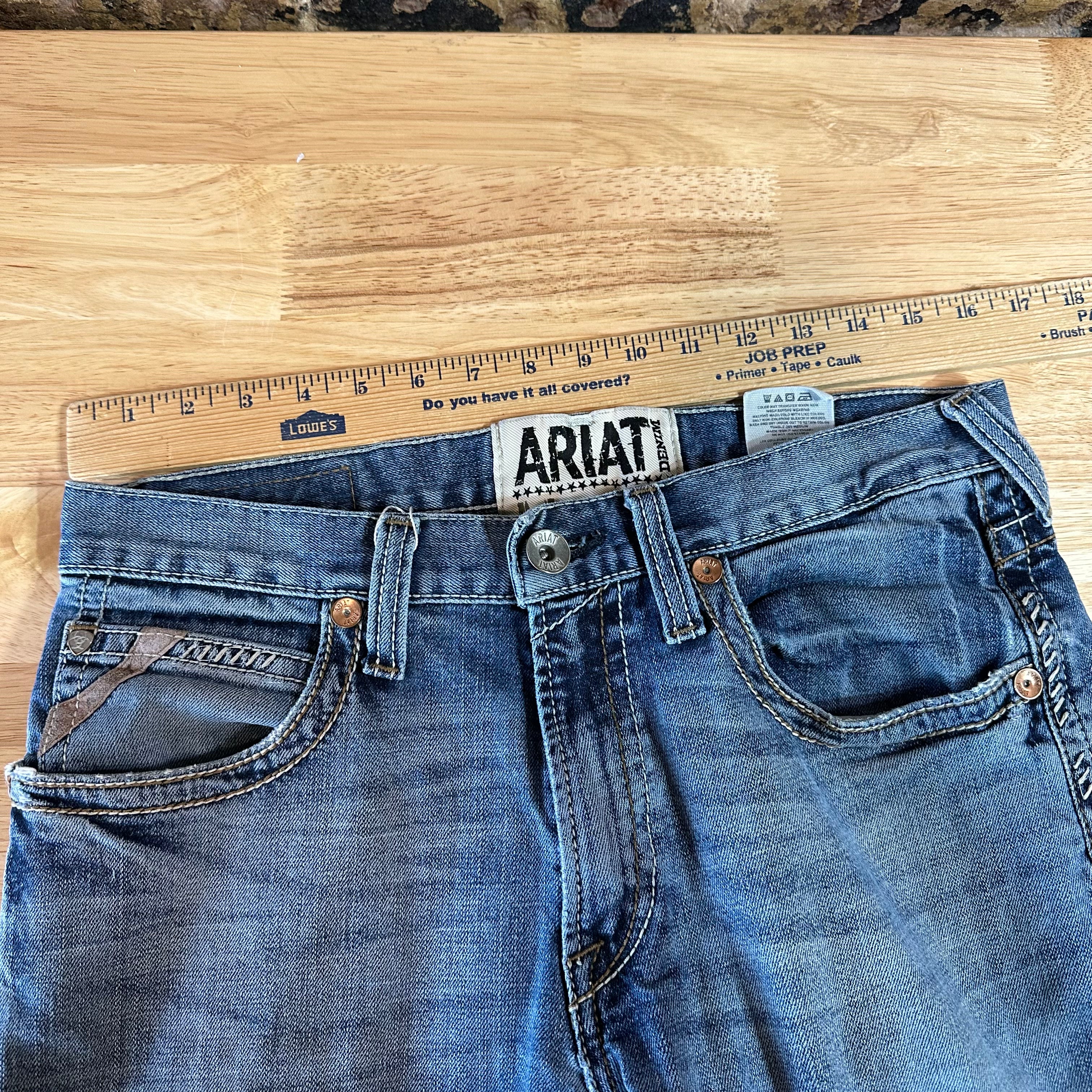 Ariat M5 Slim Straight Blue Jeans Men's 32x34 Western Cowboy