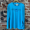Reel Life Long Sleeve Shirt Men's Size XL Blue Water Fishing Sun short UV