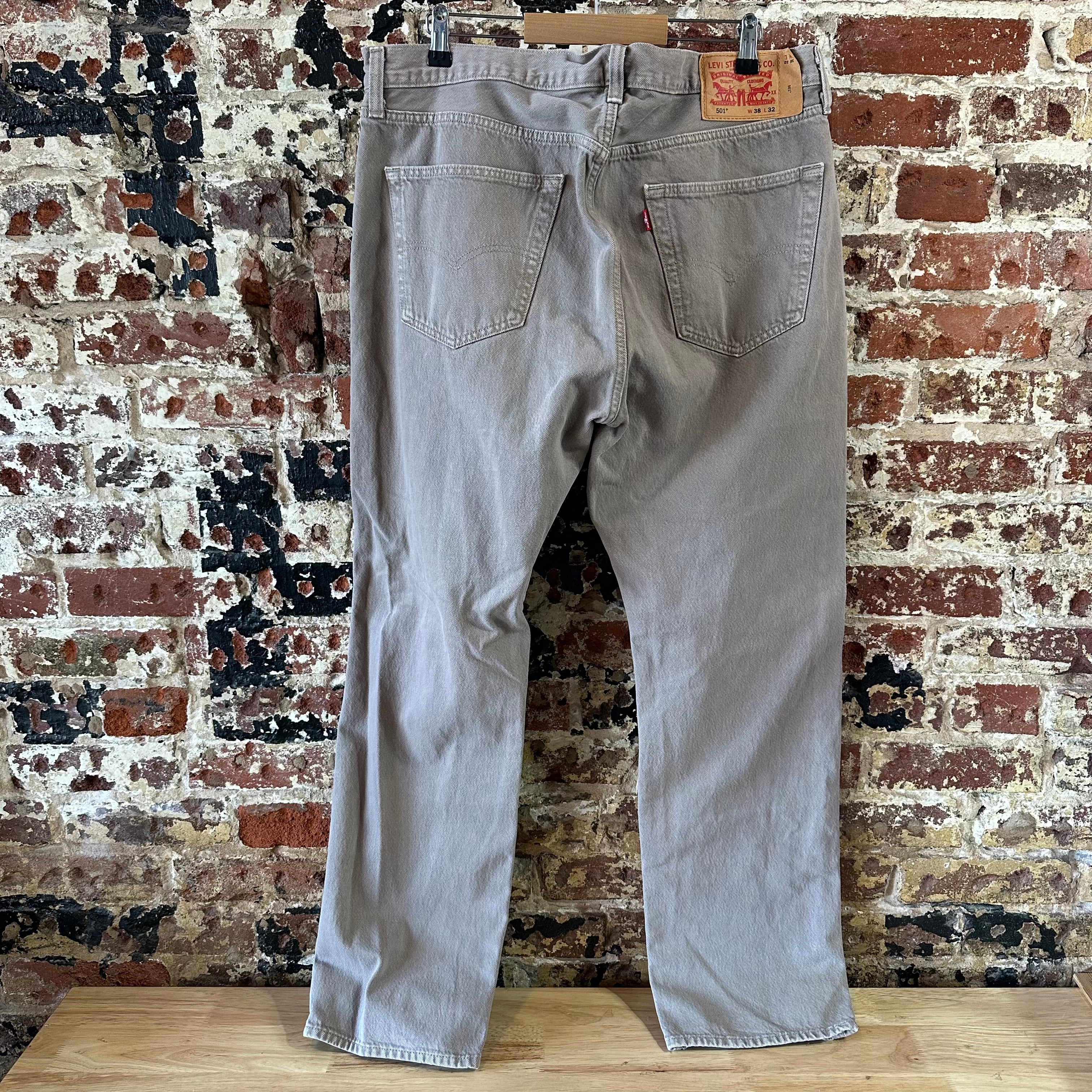 Levi's 501 Mens 38x32 Tan Jeans