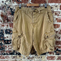 American Eagle Outfitters Longer Length Cargo Shorts Mens 33 Tan 12" inseam