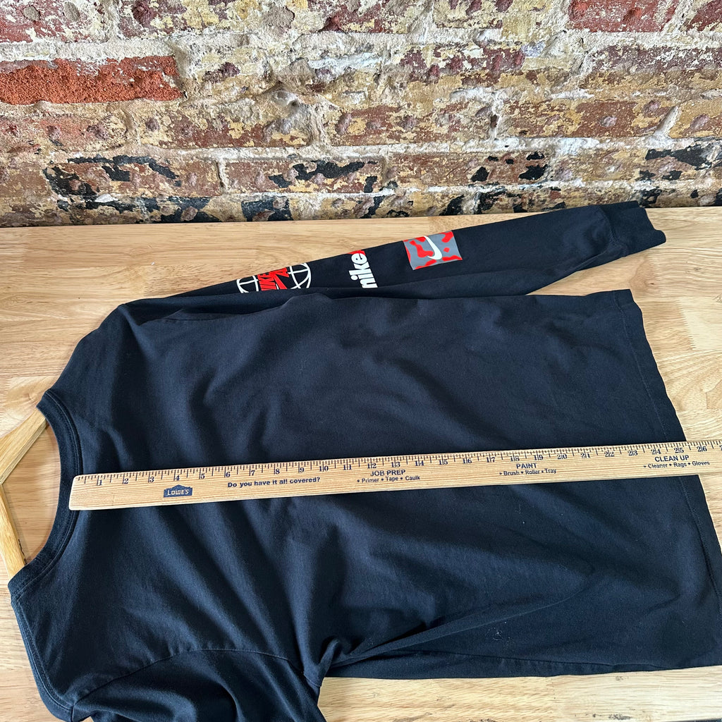 Nike Air Mens Size Small Black Long Sleeve T-Shirt Graphic