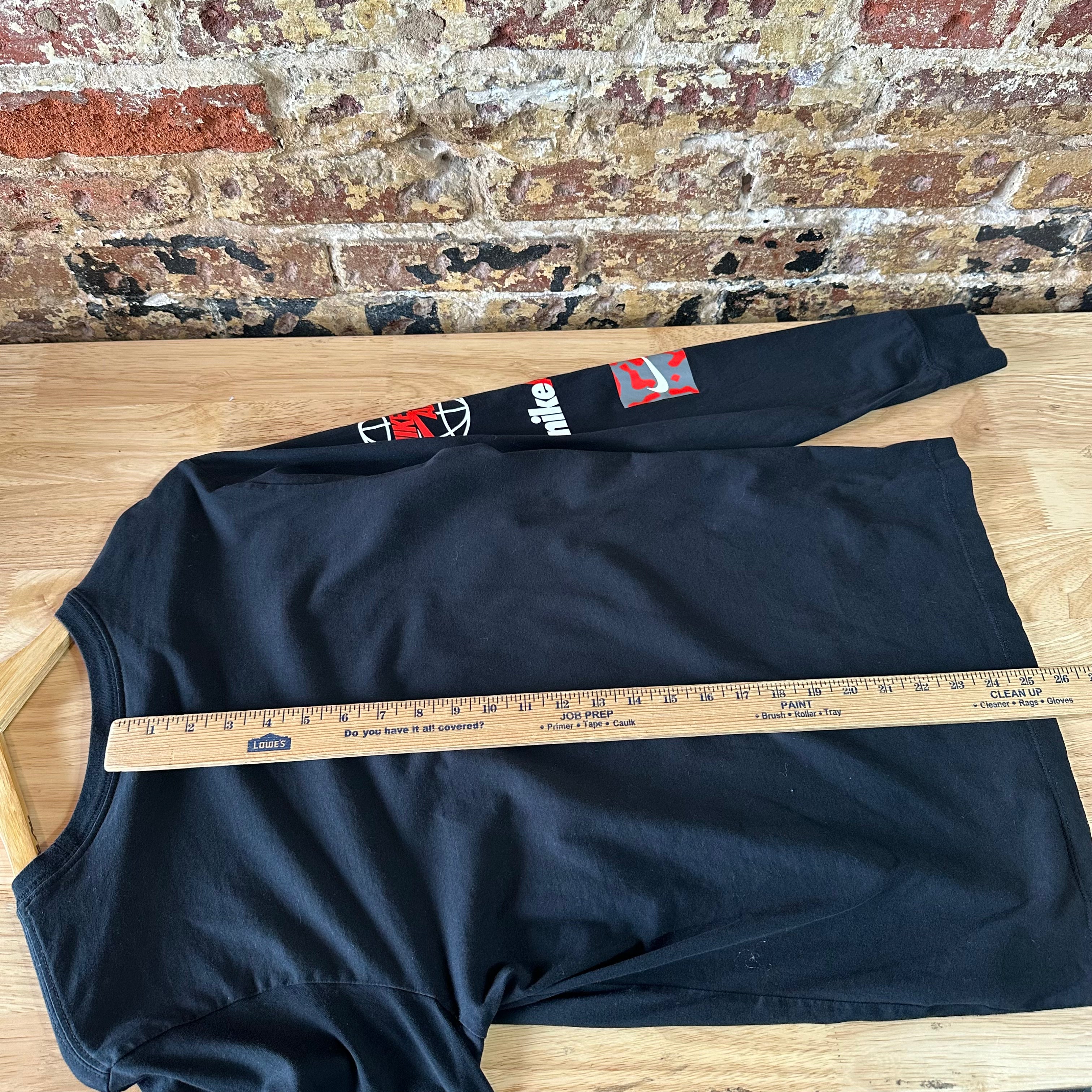 Nike Air Mens Size Small Black Long Sleeve T-Shirt Graphic