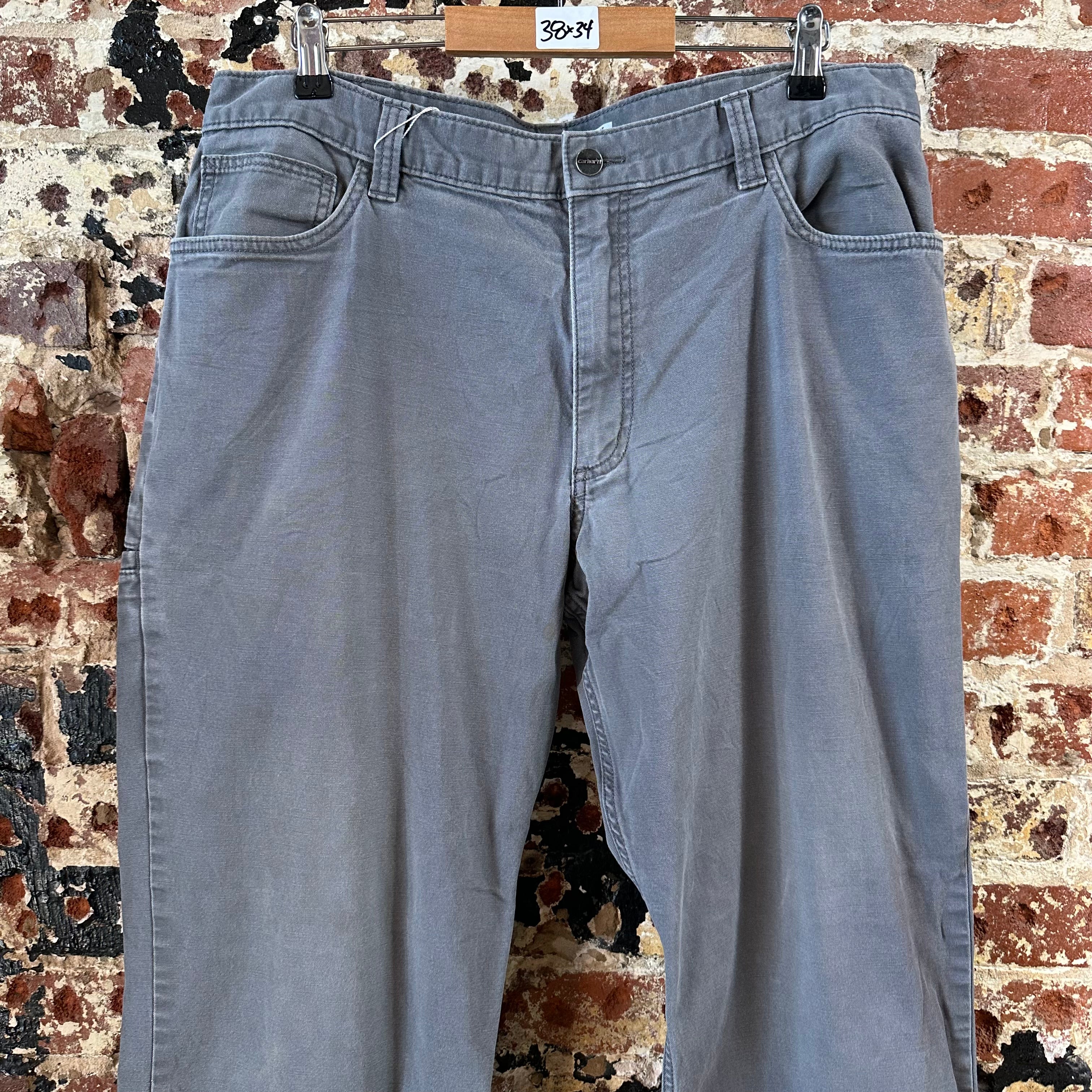 Carhartt Mens 38x34 Gray Pants