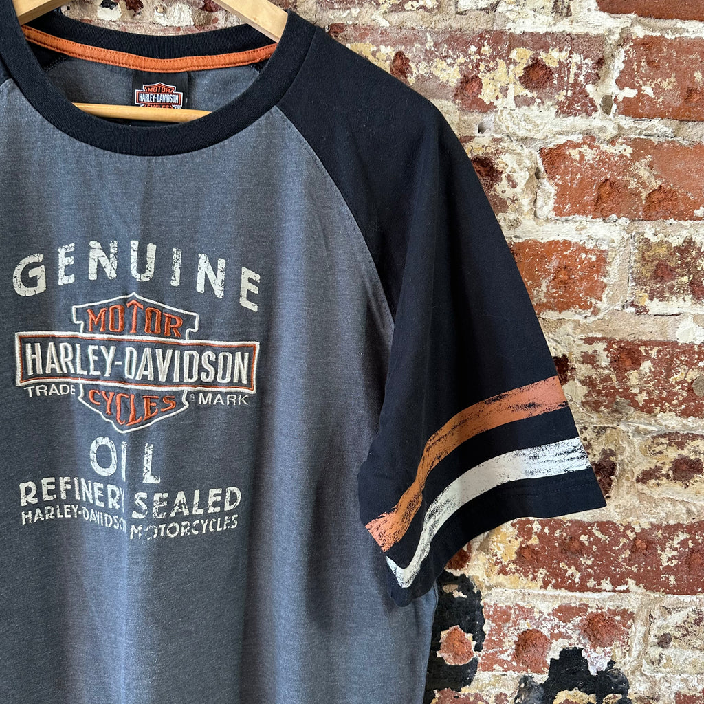 Harley Davidson New Orleans T-Shirt Mens XL Black Gray Biker Short Sleeve