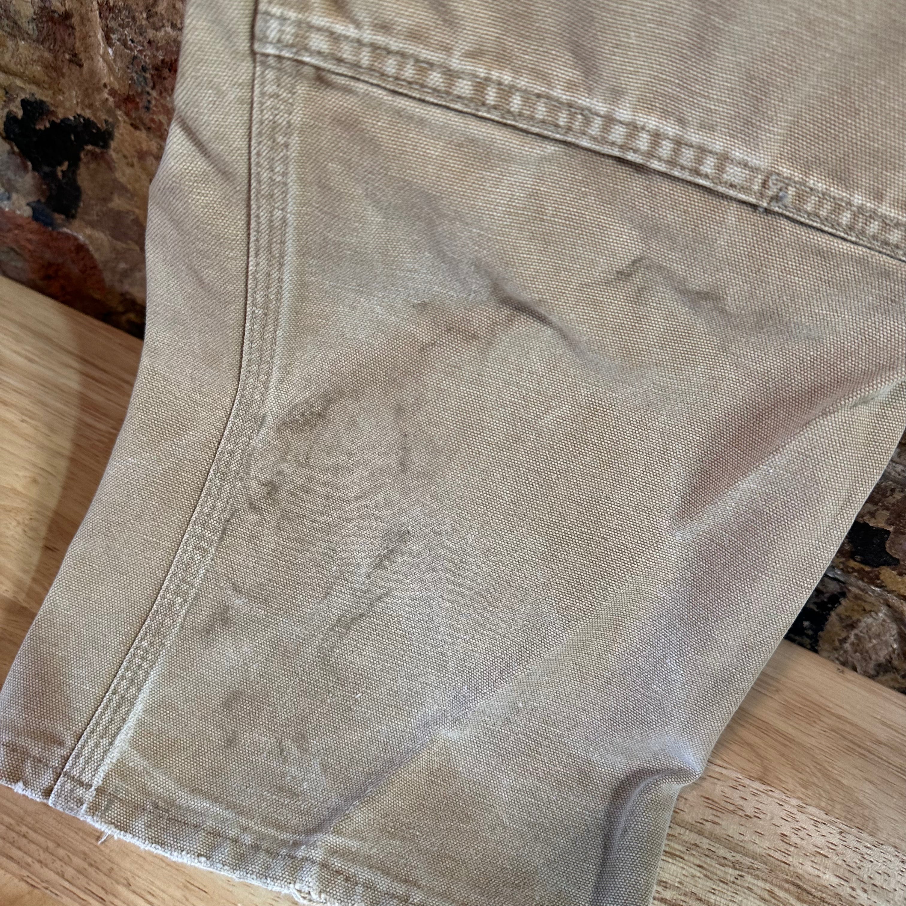 VTG Carhartt 62W Brown Mens 35x32 Double Knee Pants